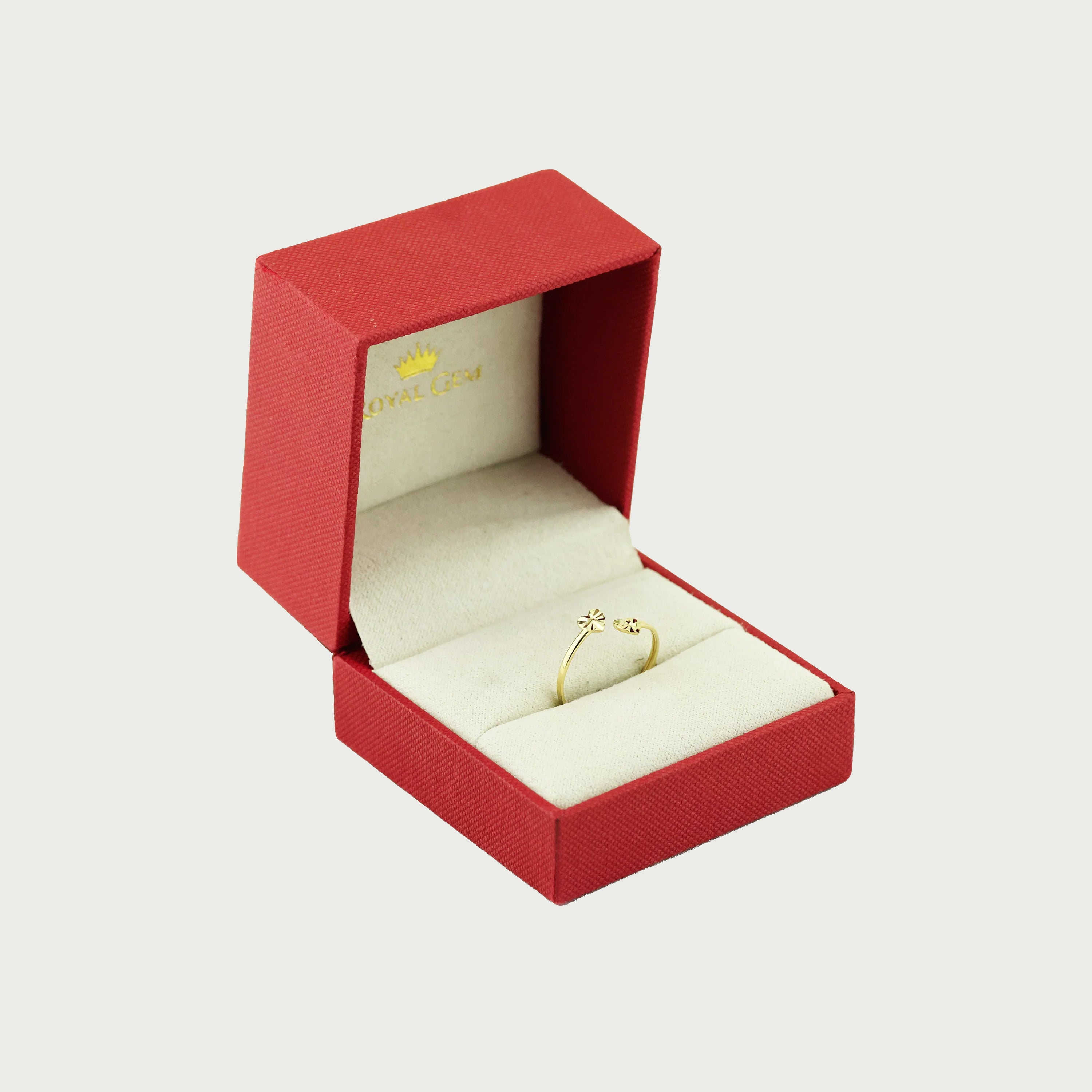 Clock-Out Chic Kissing Heart Gold Ring