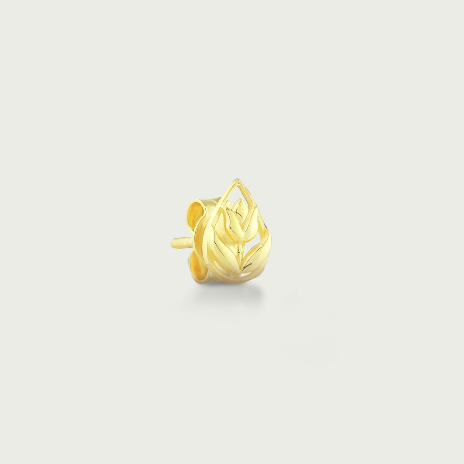 Clock-Out Chic Leaf Gold Stud Earrings