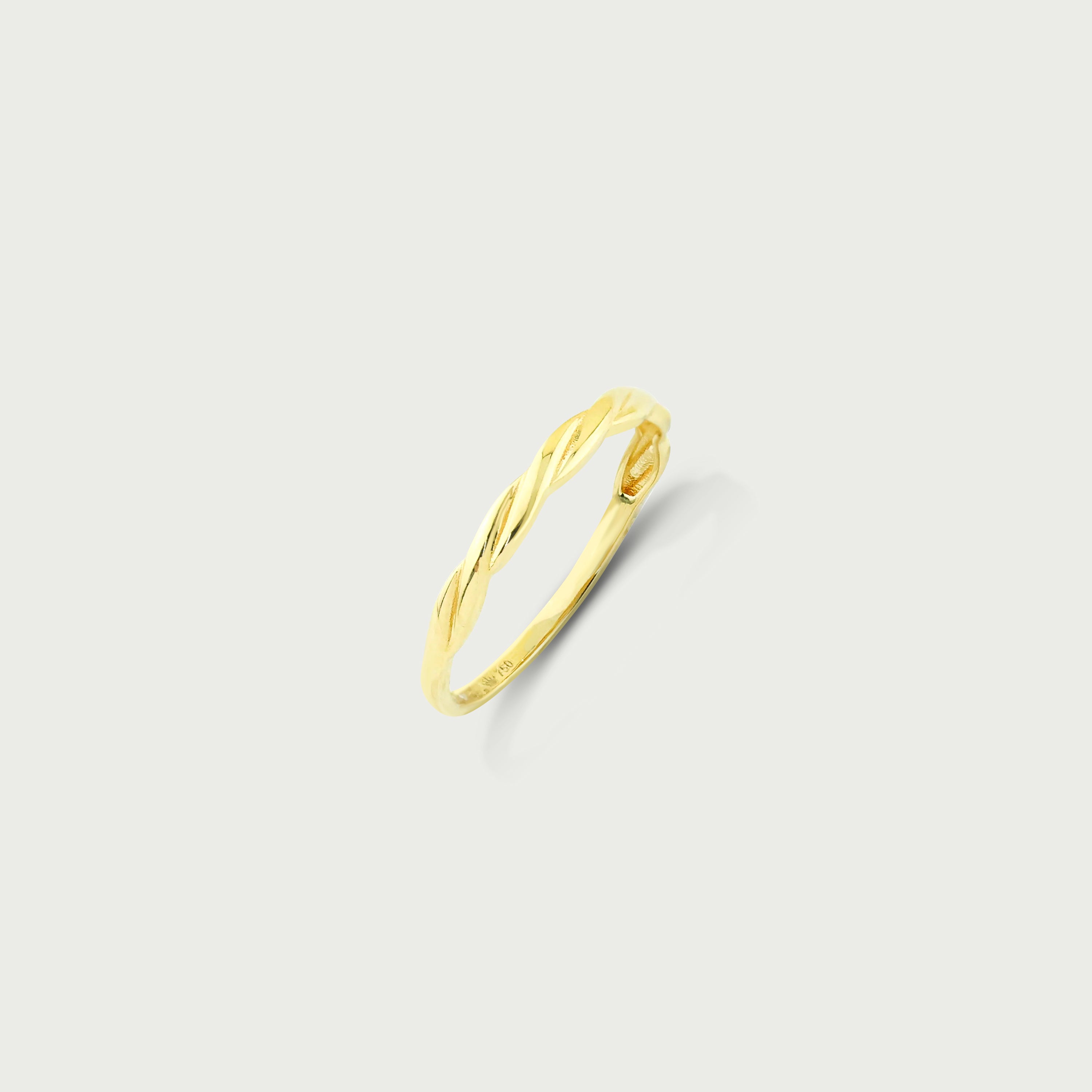 Clock-Out Chic Rope Gold Ring