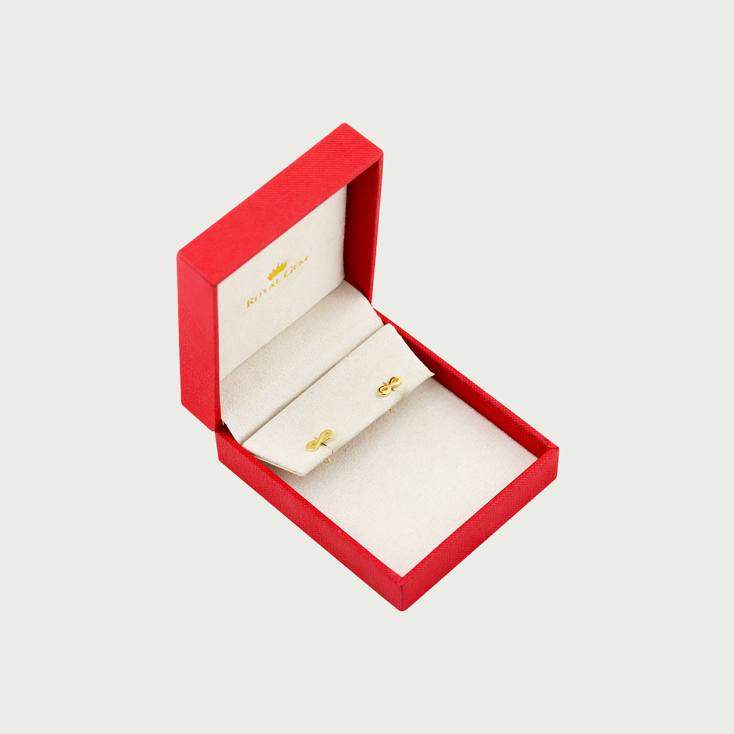 Clock-Out Glam Infinity Gold Stud Earrings