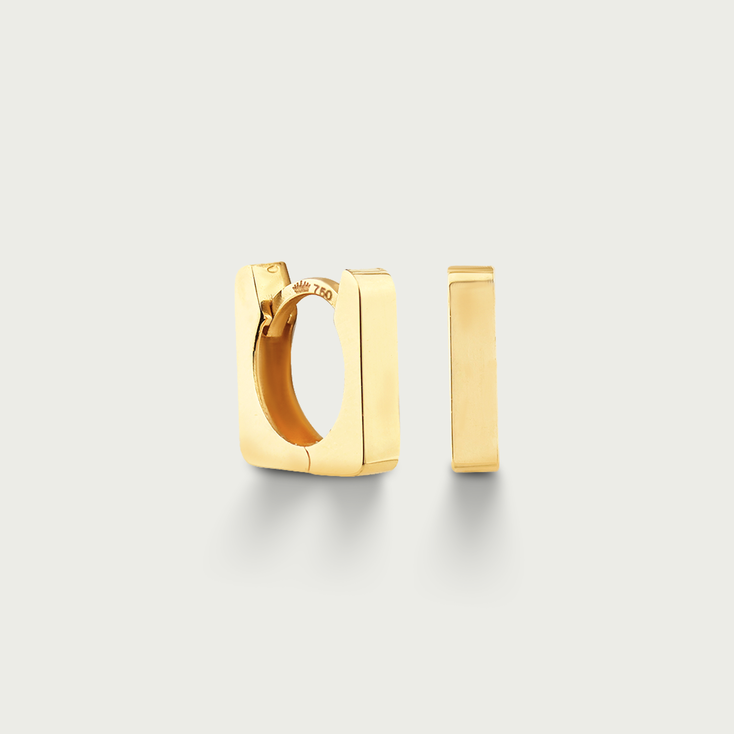 Cloudline Curve Gold Hoop Earrings