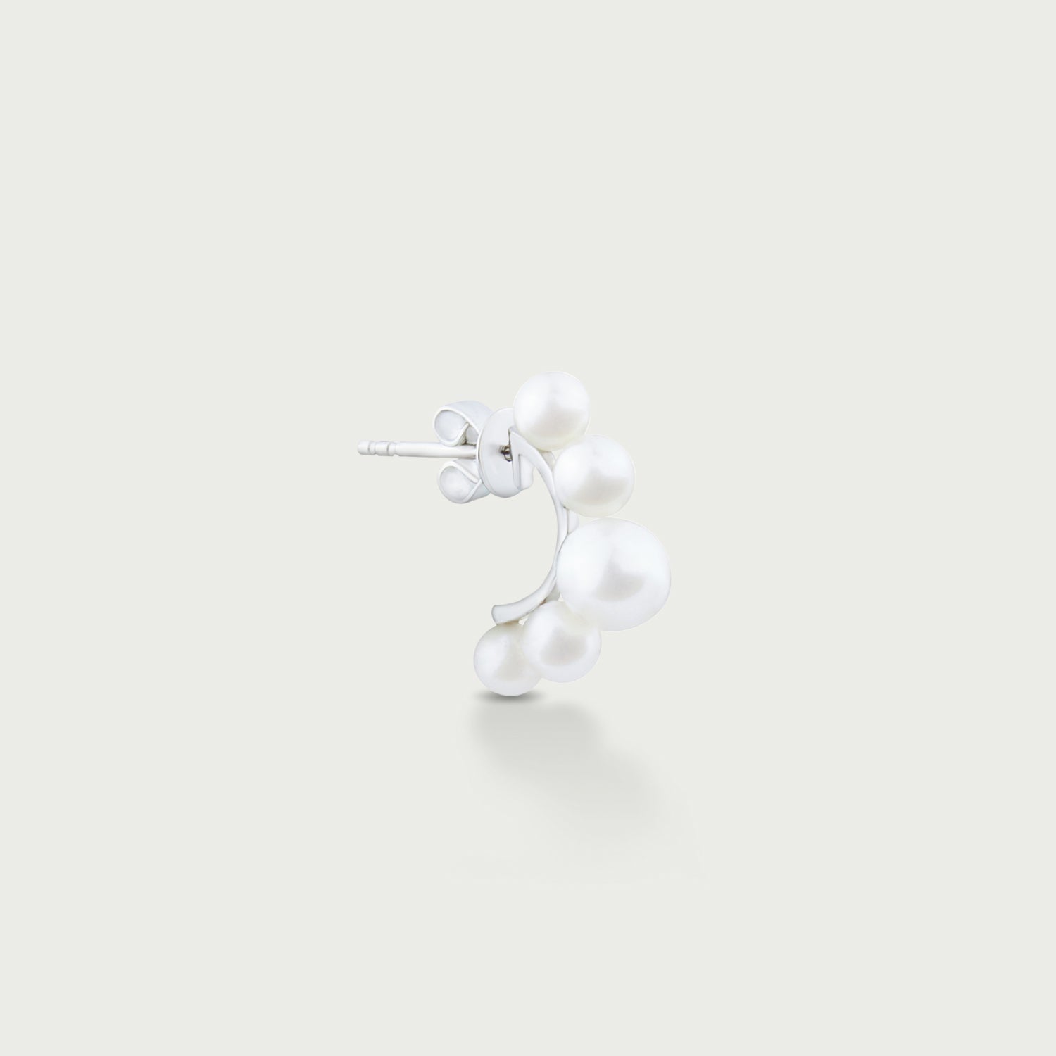 Coral Siren Pearl Hoop Earrings