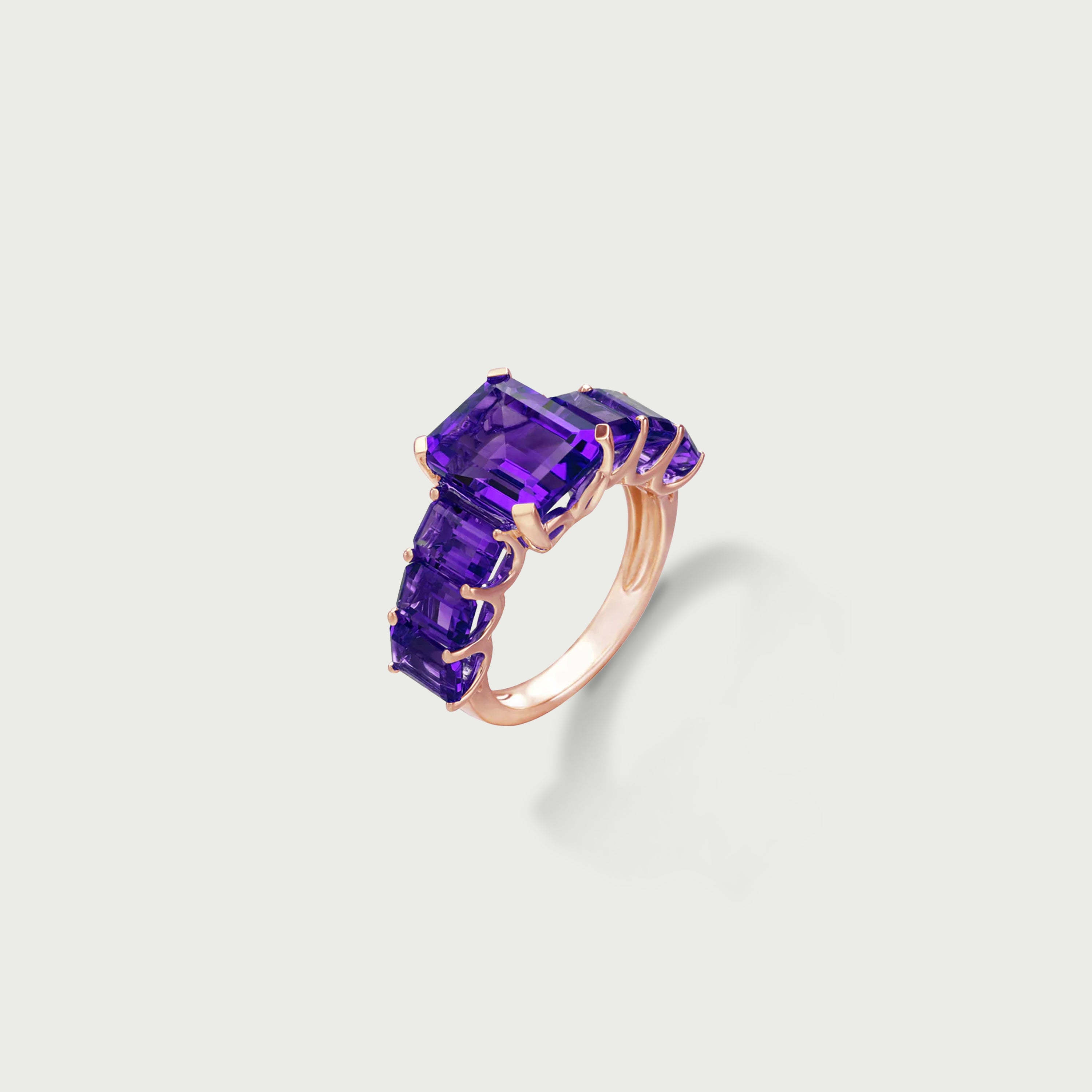 Crystal Armor Amethyst Eternity Ring
