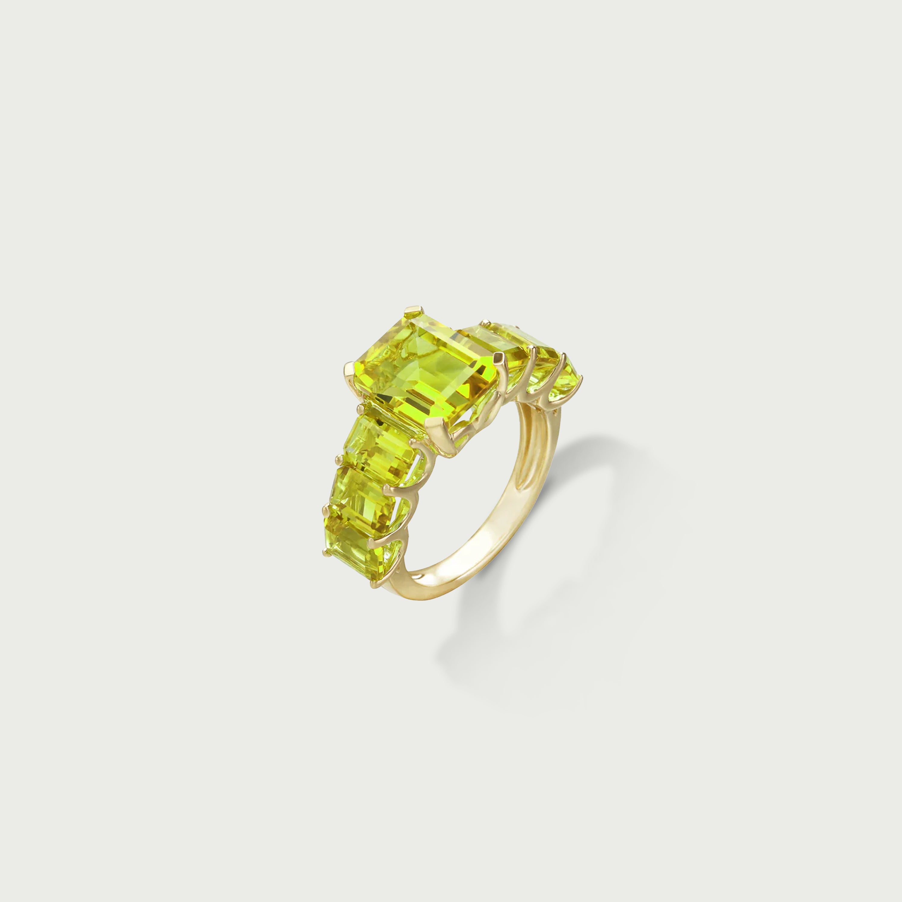 Crystal Armor Peridot Eternity Ring