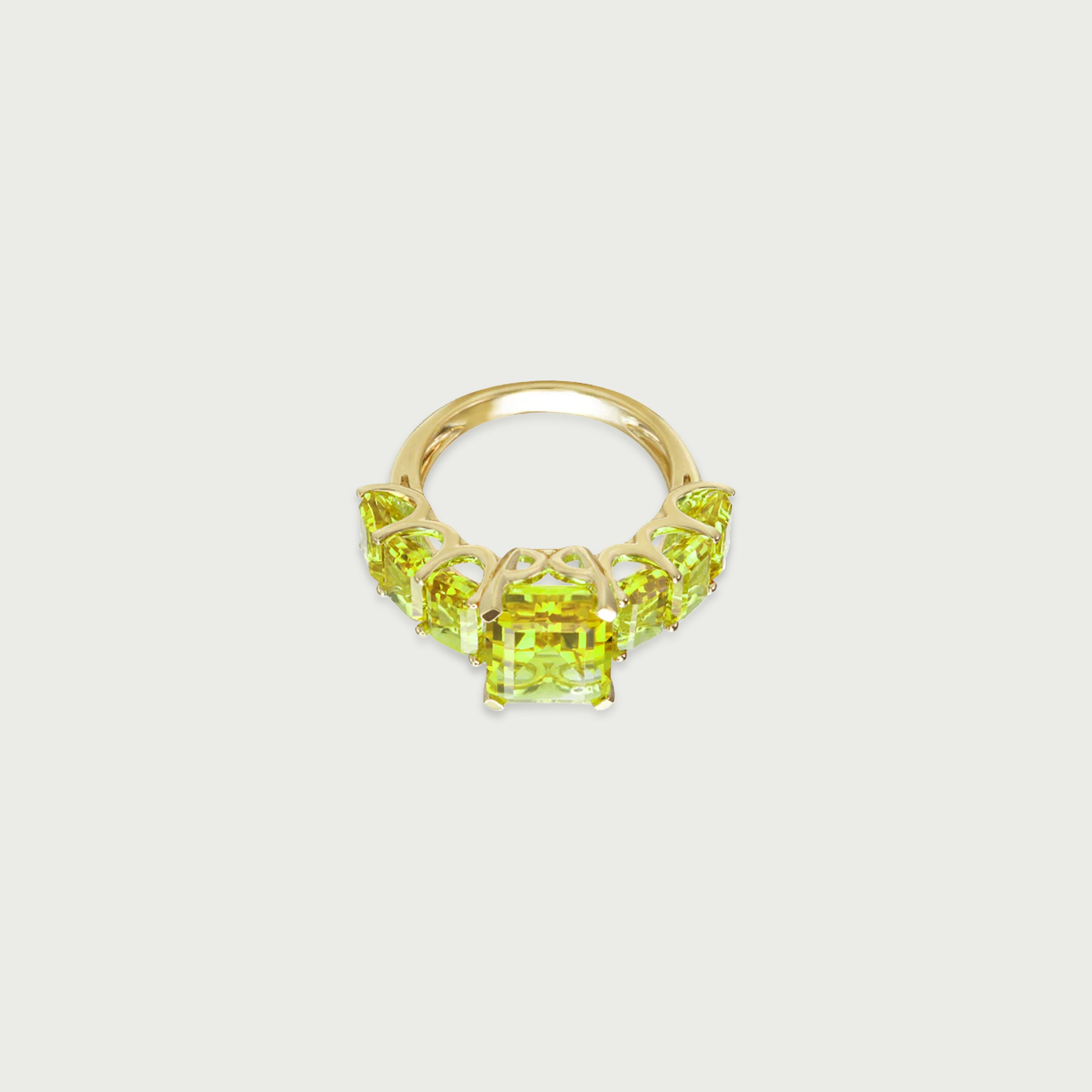 Crystal Armor Peridot Eternity Ring