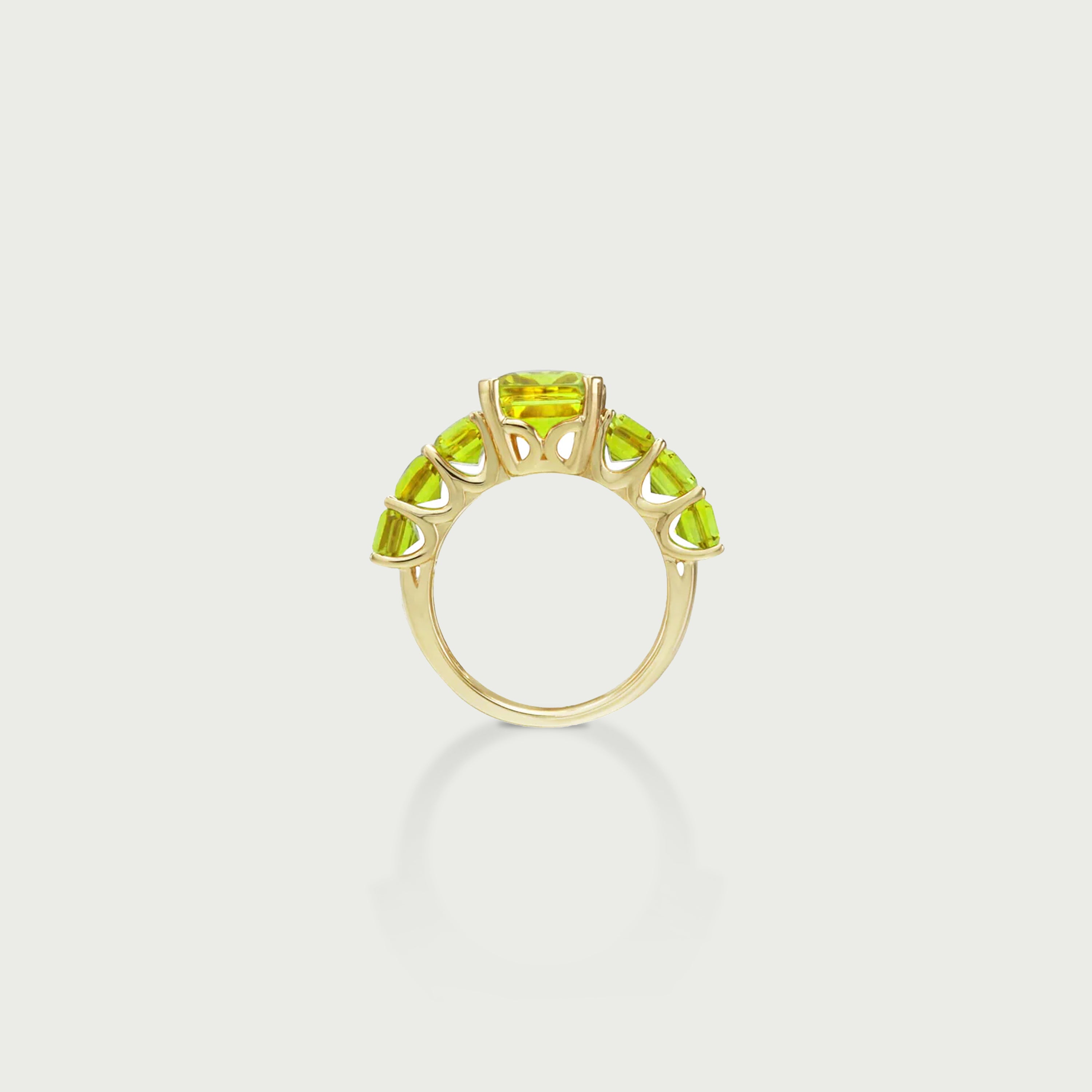 Crystal Armor Peridot Eternity Ring