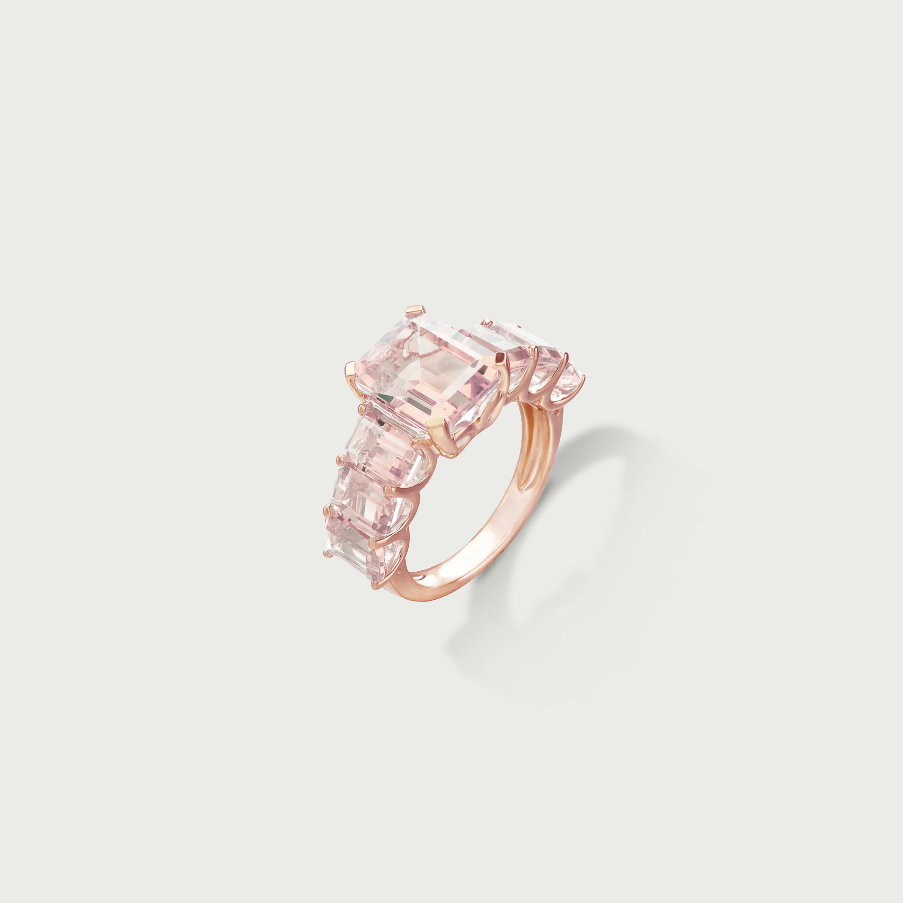 Crystal Armor Rose Quartz Eternity Ring