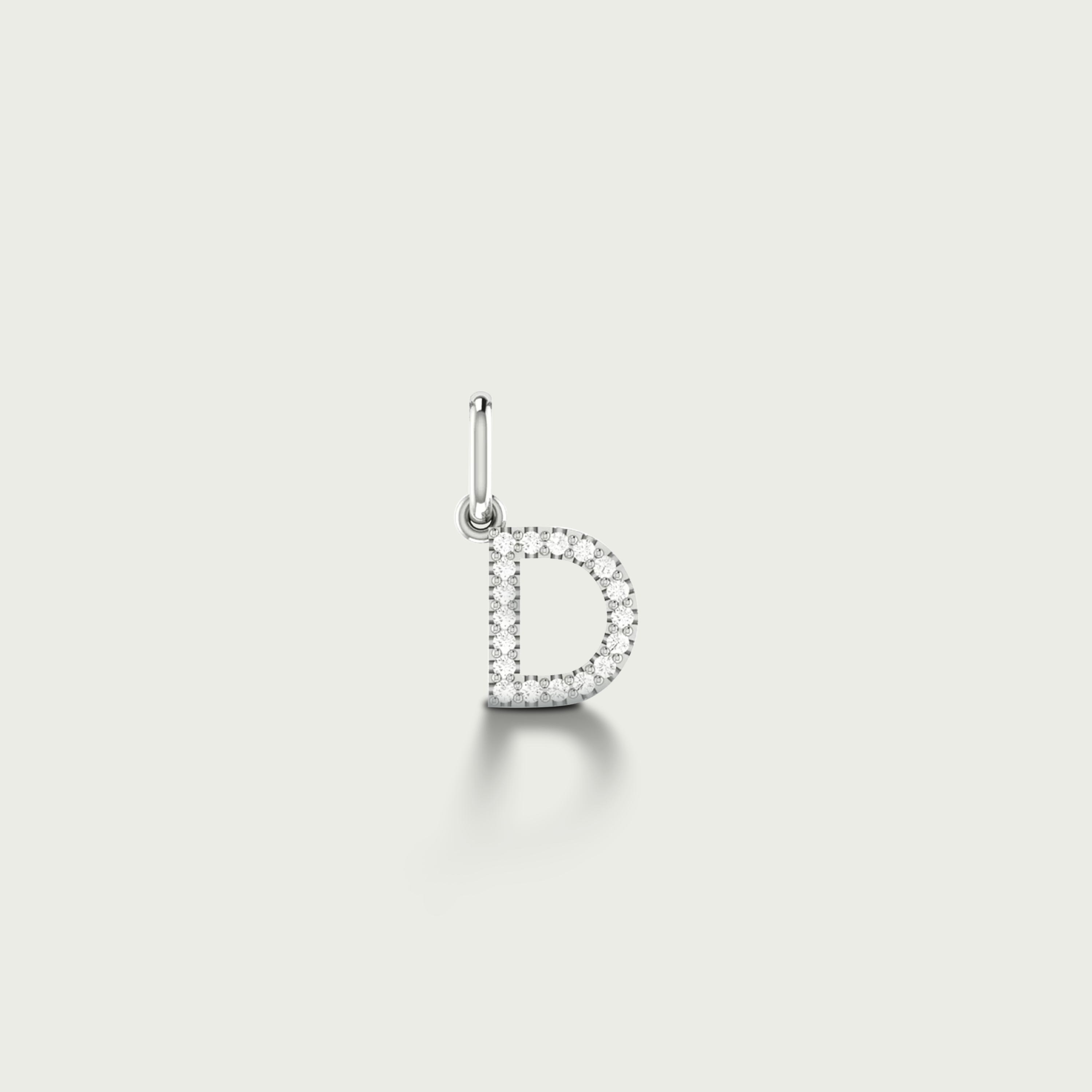 Classic Initial Charm Diamond Pendant