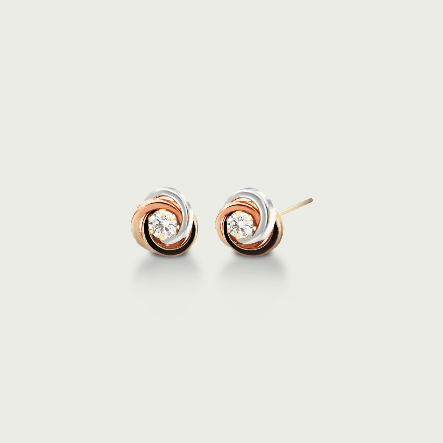 Daisy Loop Gold Stud Earrings