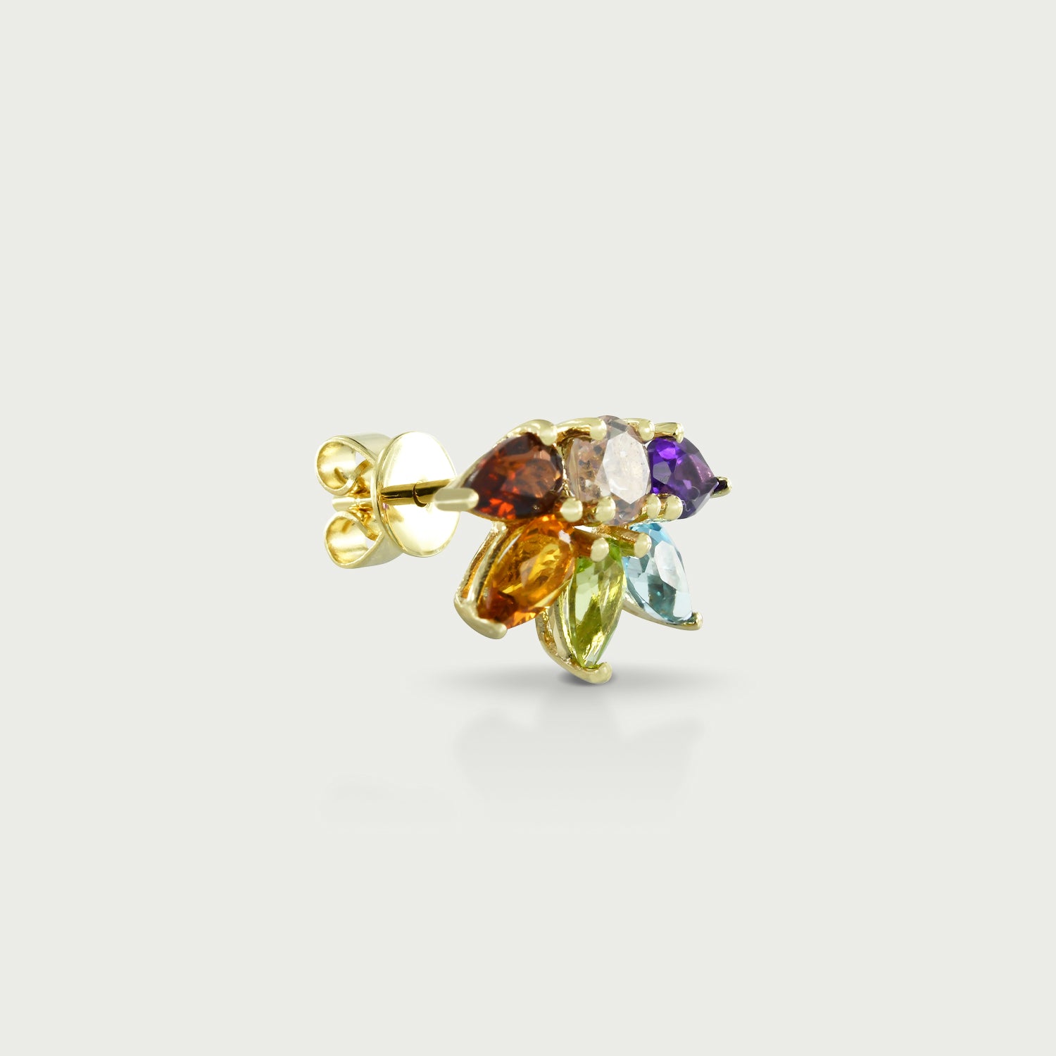 Prism Multi-Gemstone Petal Earrings