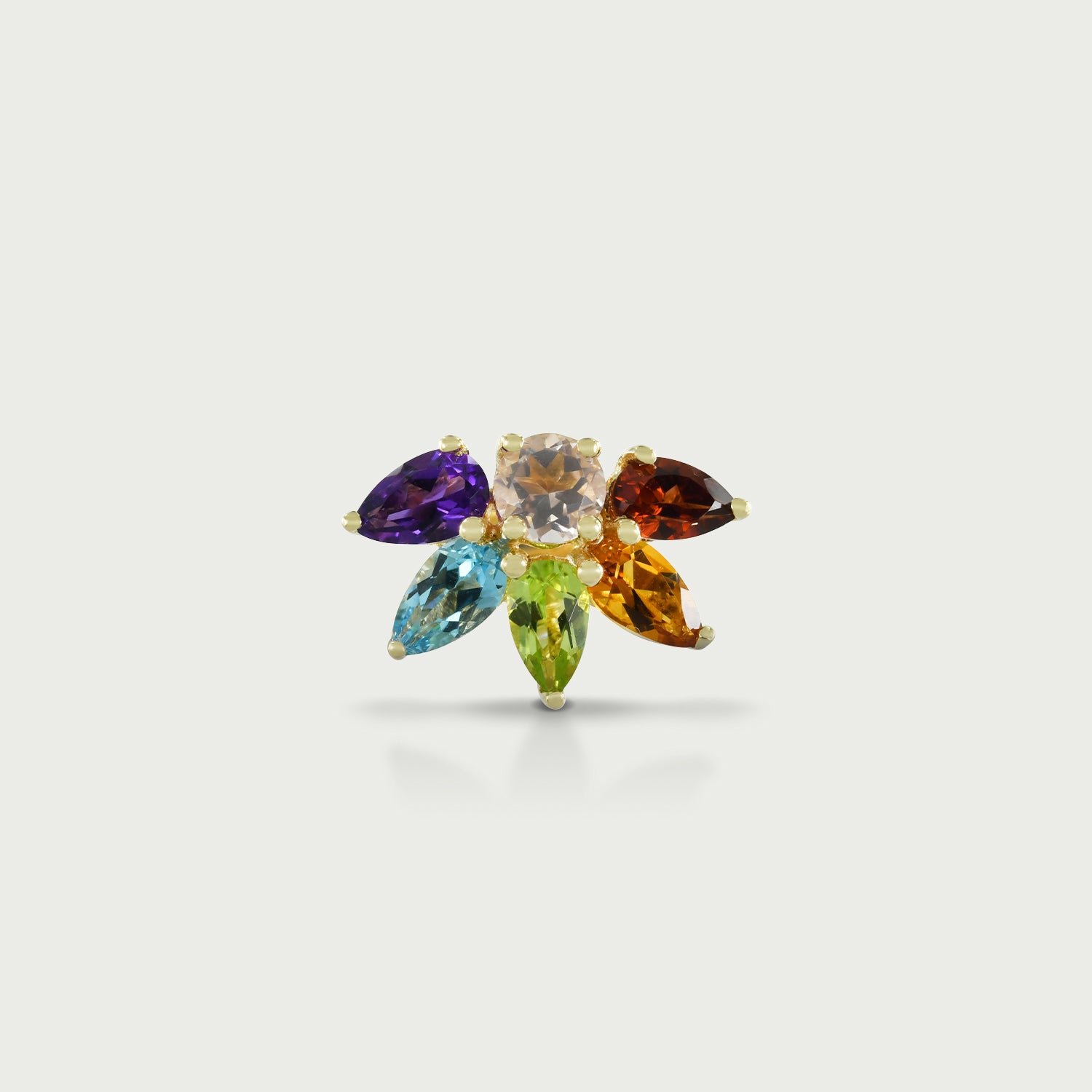 Prism Multi-Gemstone Petal Earrings
