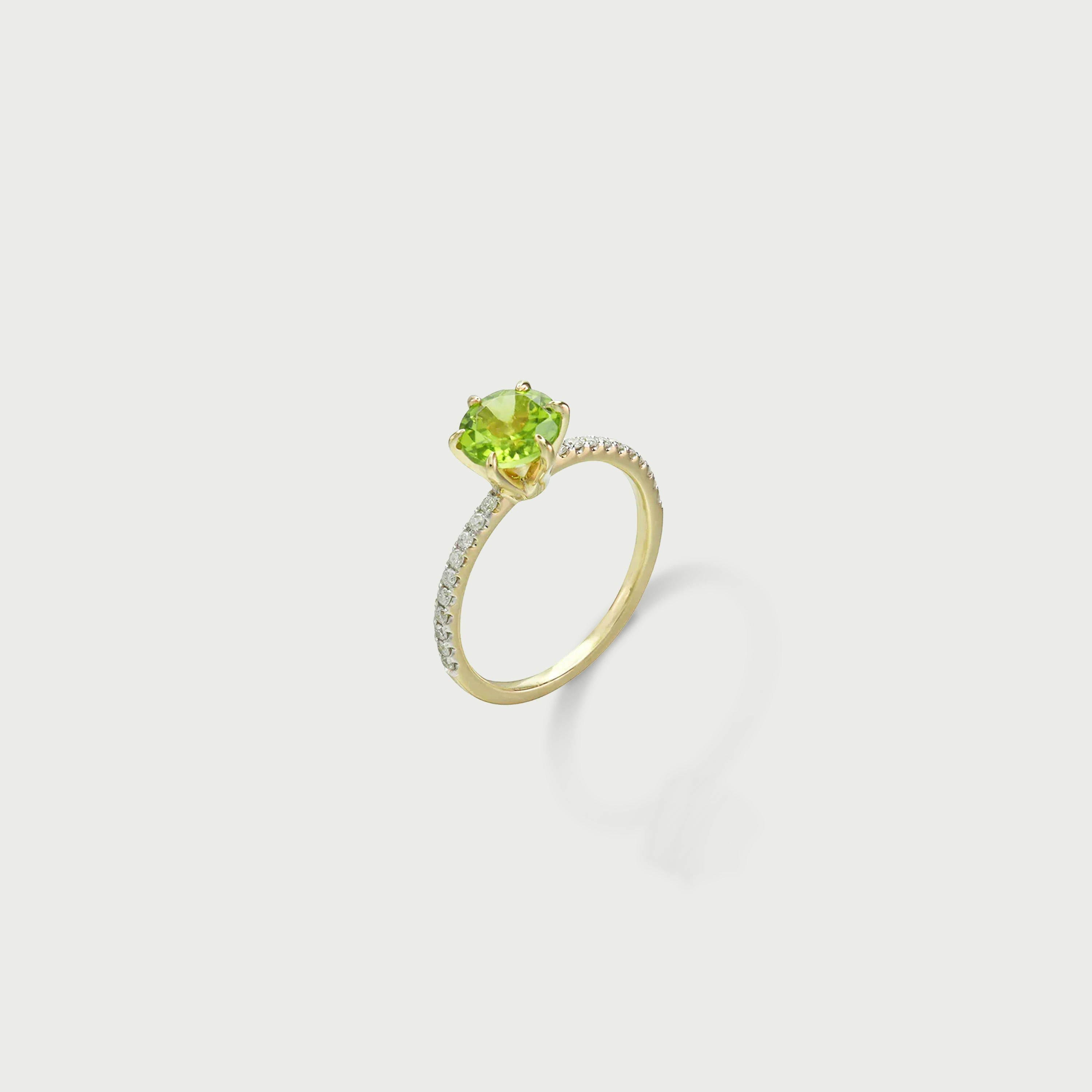 Embrace You Peridot Solitaire Ring