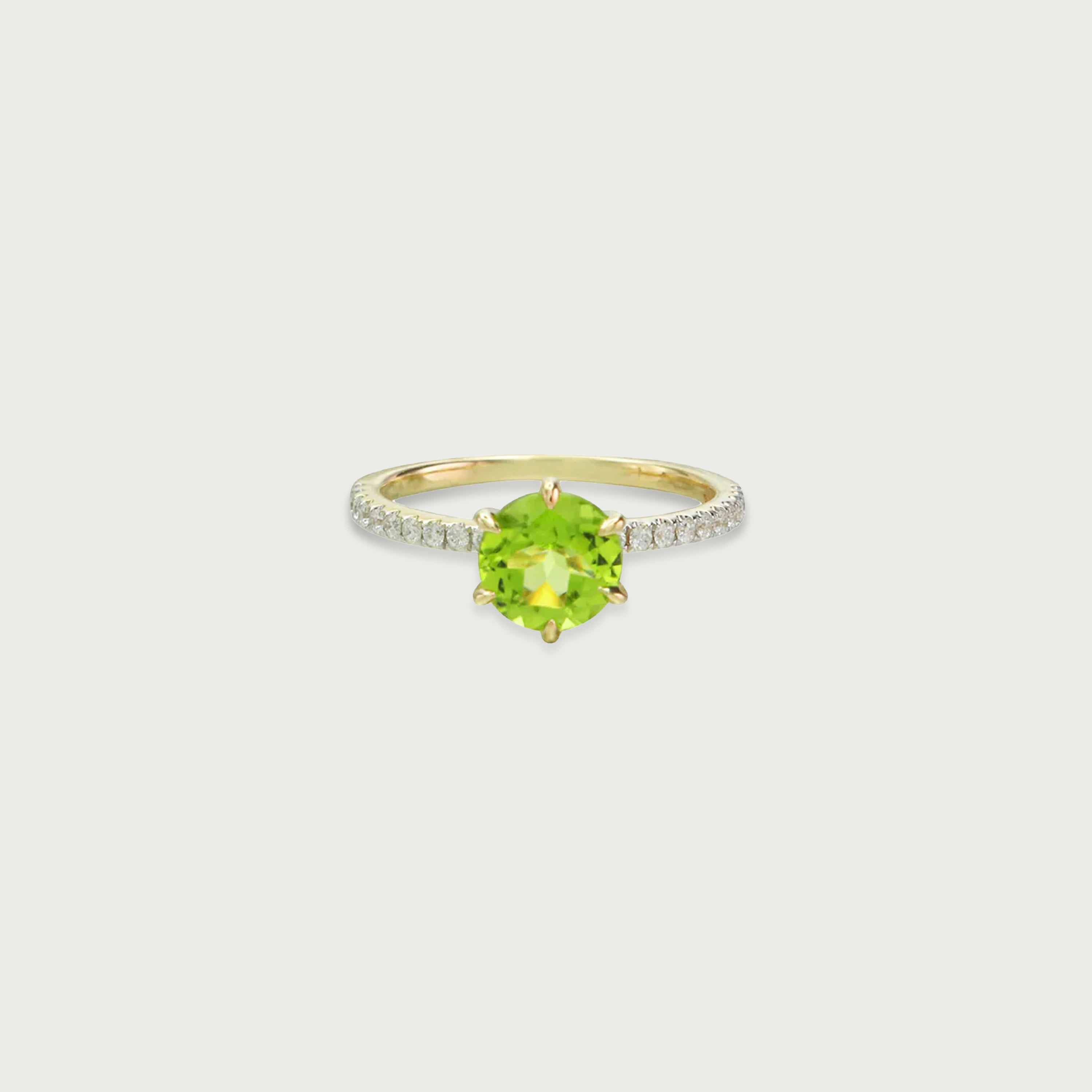 Embrace You Peridot Solitaire Ring