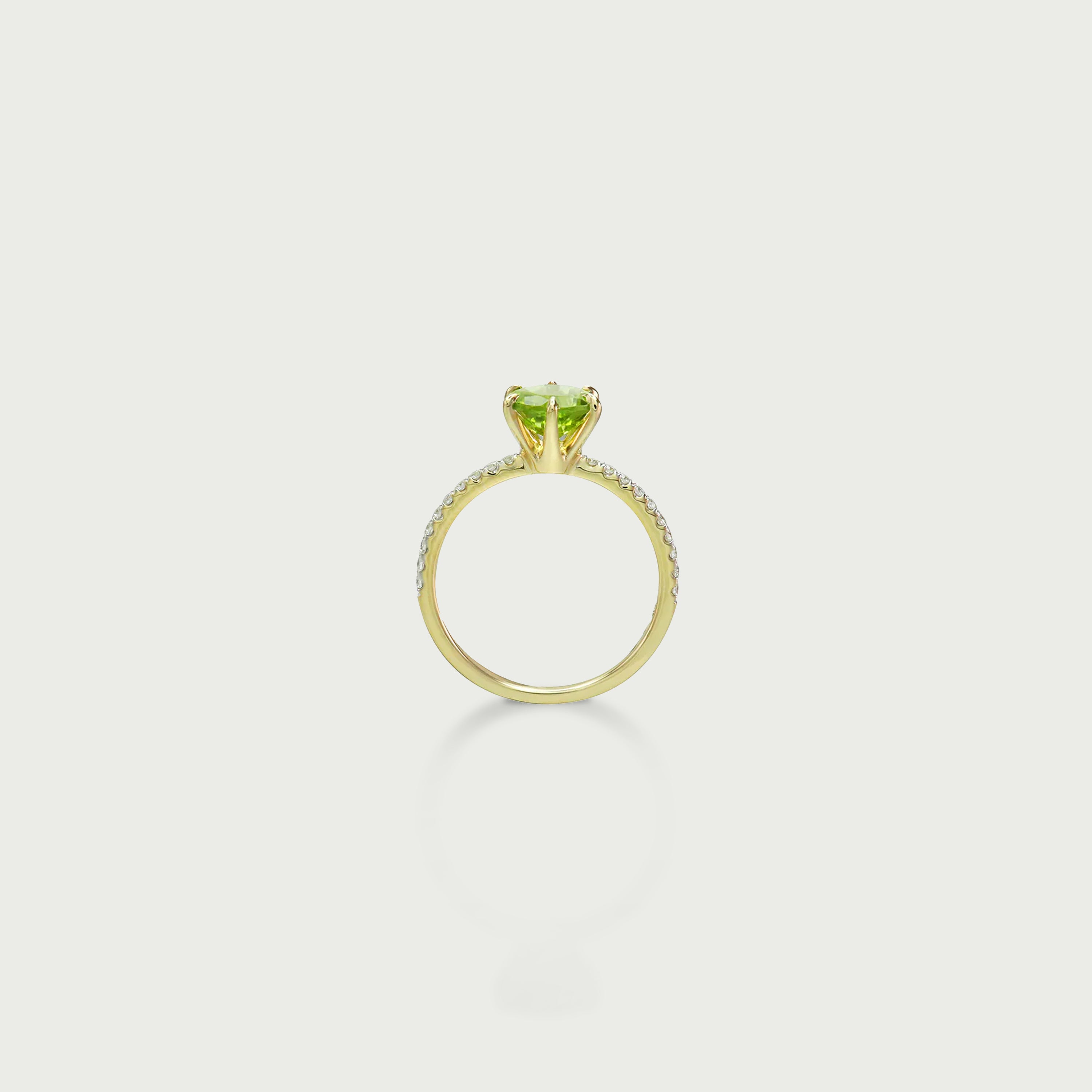 Embrace You Peridot Solitaire Ring