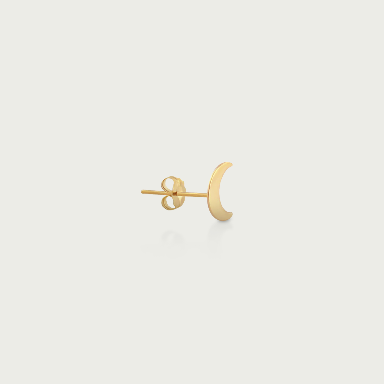 Engravable Crescent Moon Stud Earrings