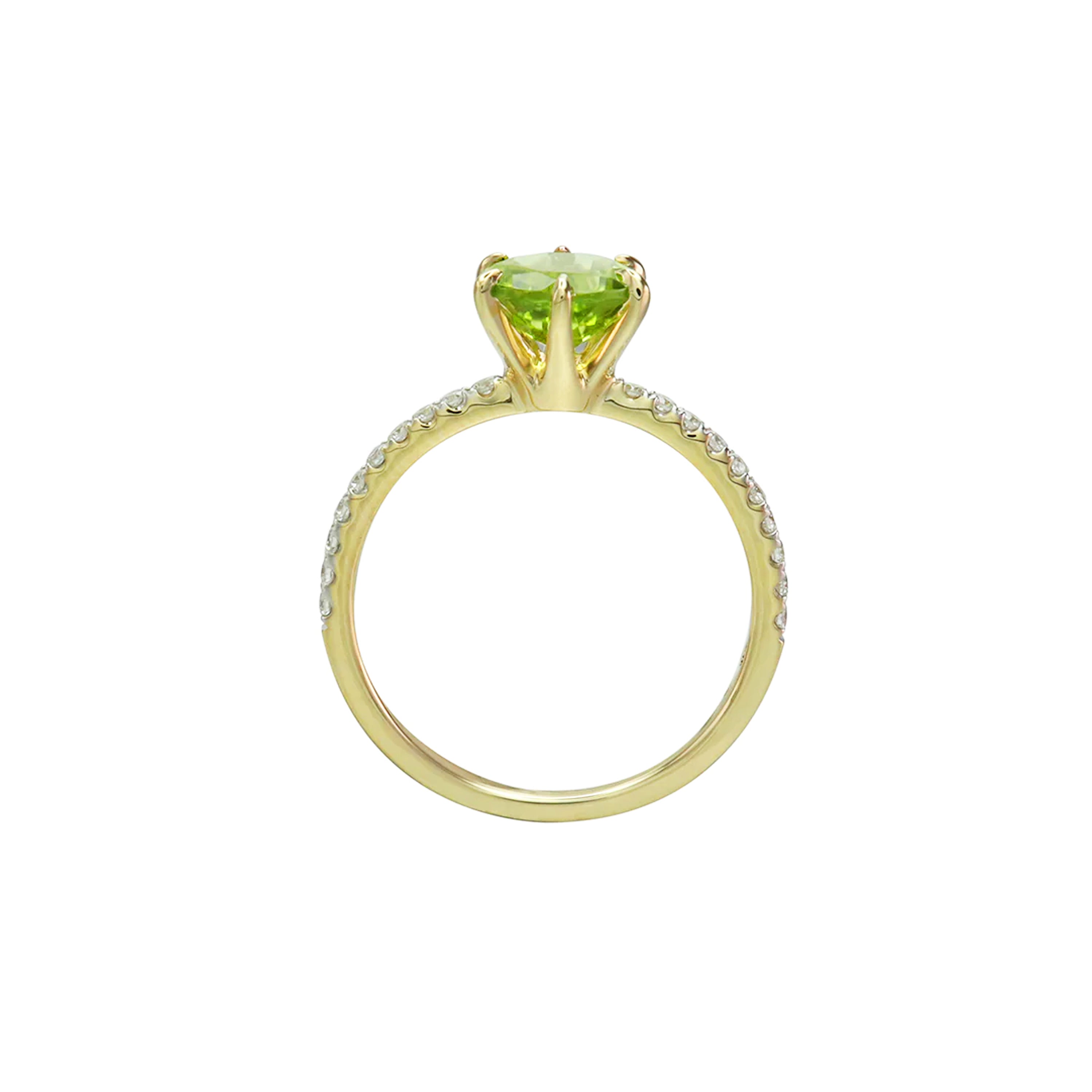 Embrace You Peridot Solitaire Ring