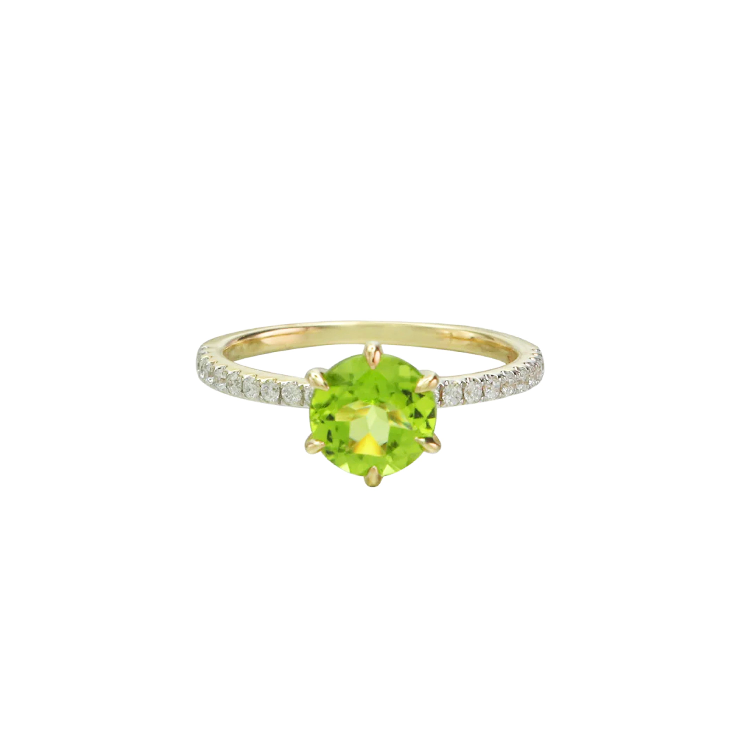 Embrace You Peridot Solitaire Ring