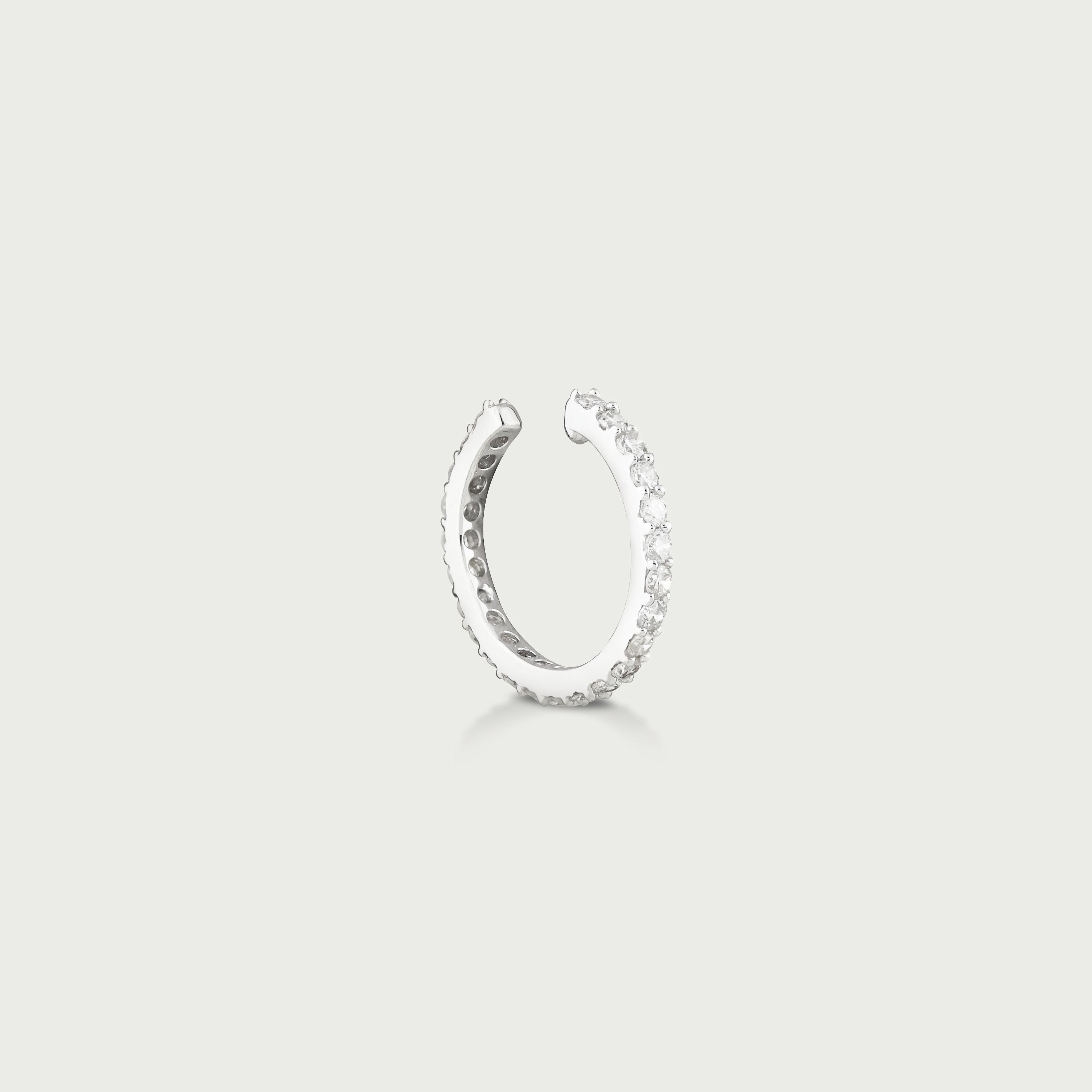 Ethereal Arc Diamond Cuff Earrings
