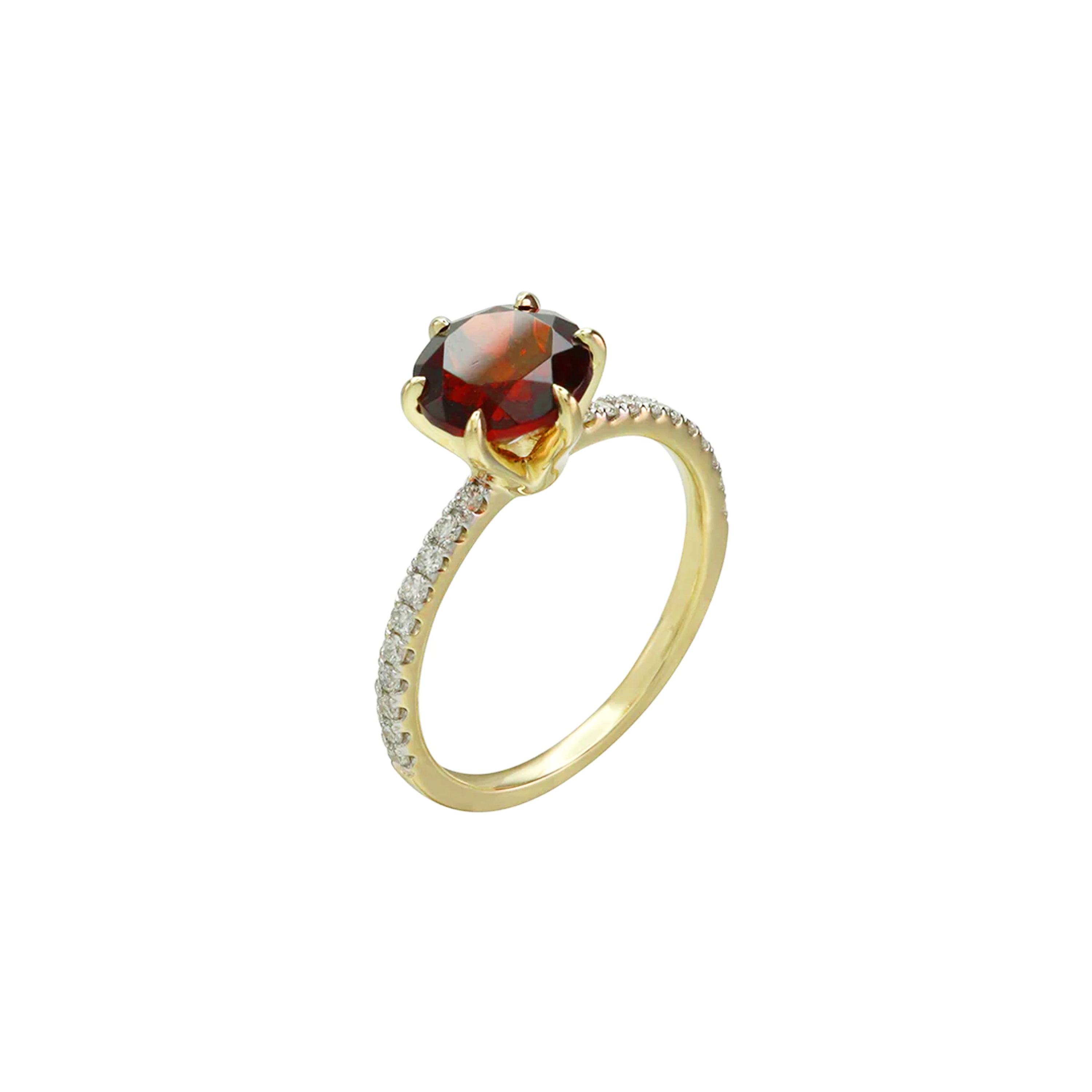 Embrace You Garnet Solitaire Ring