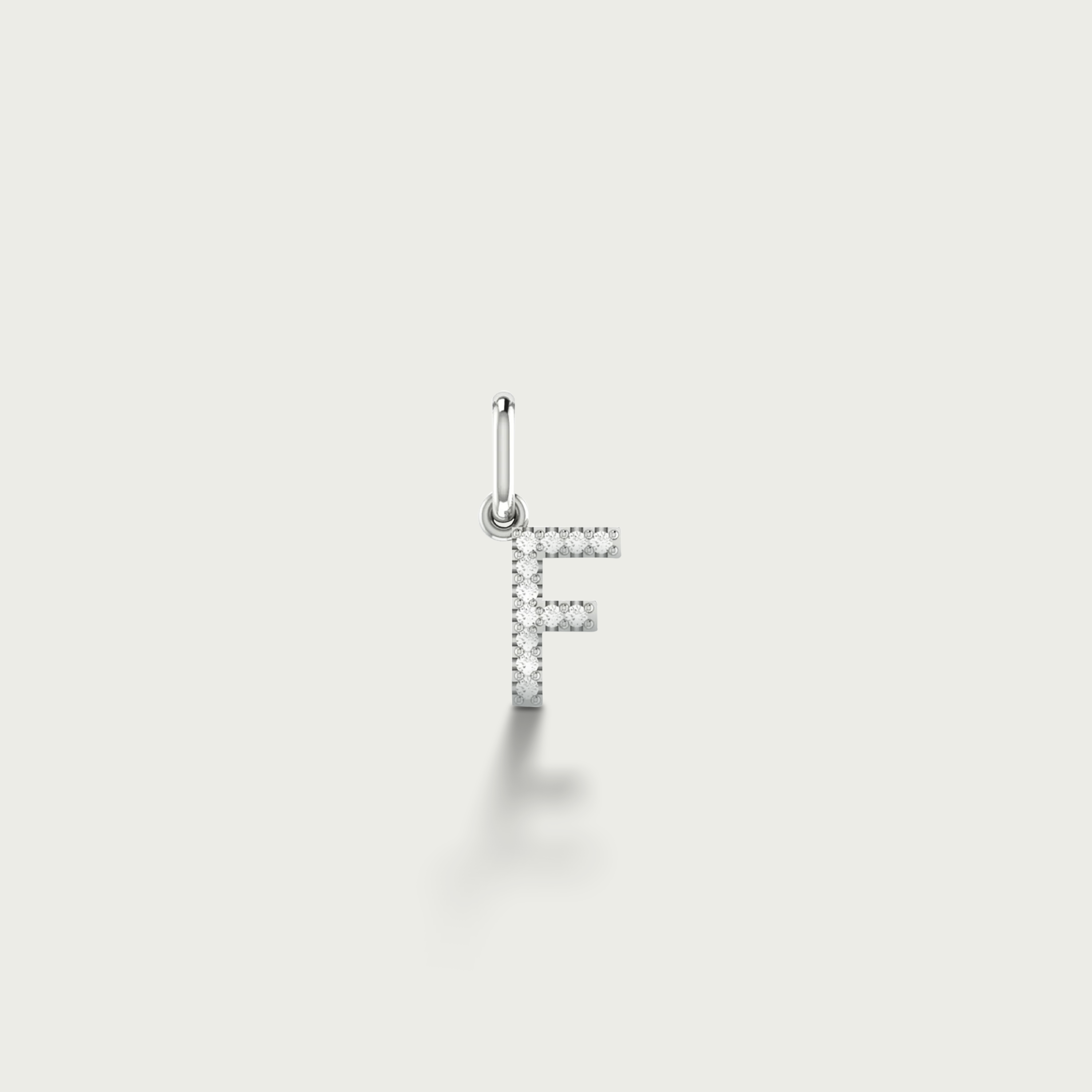 Classic Initial Charm Diamond Pendant
