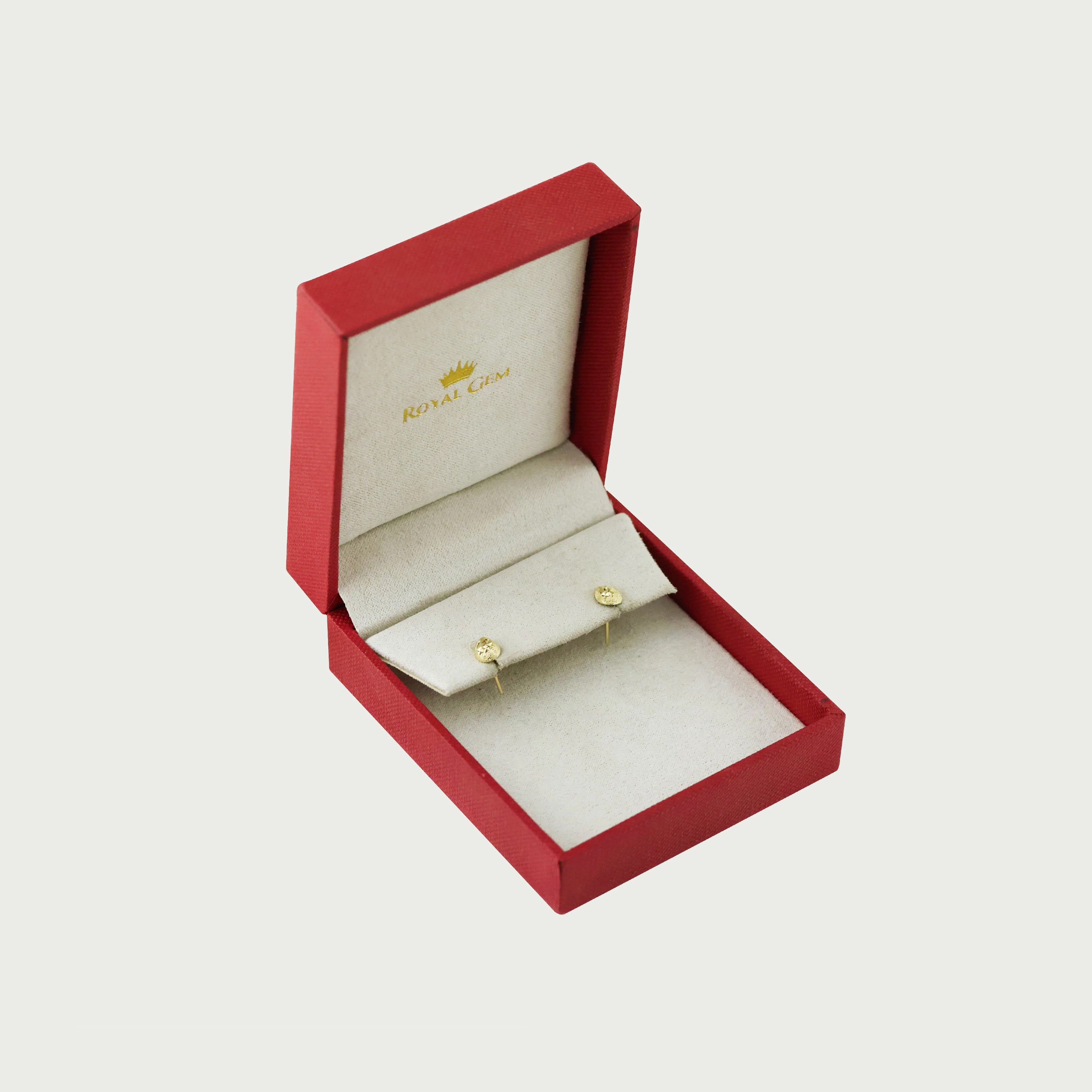 Fern Finesse Gold Stud Earrings