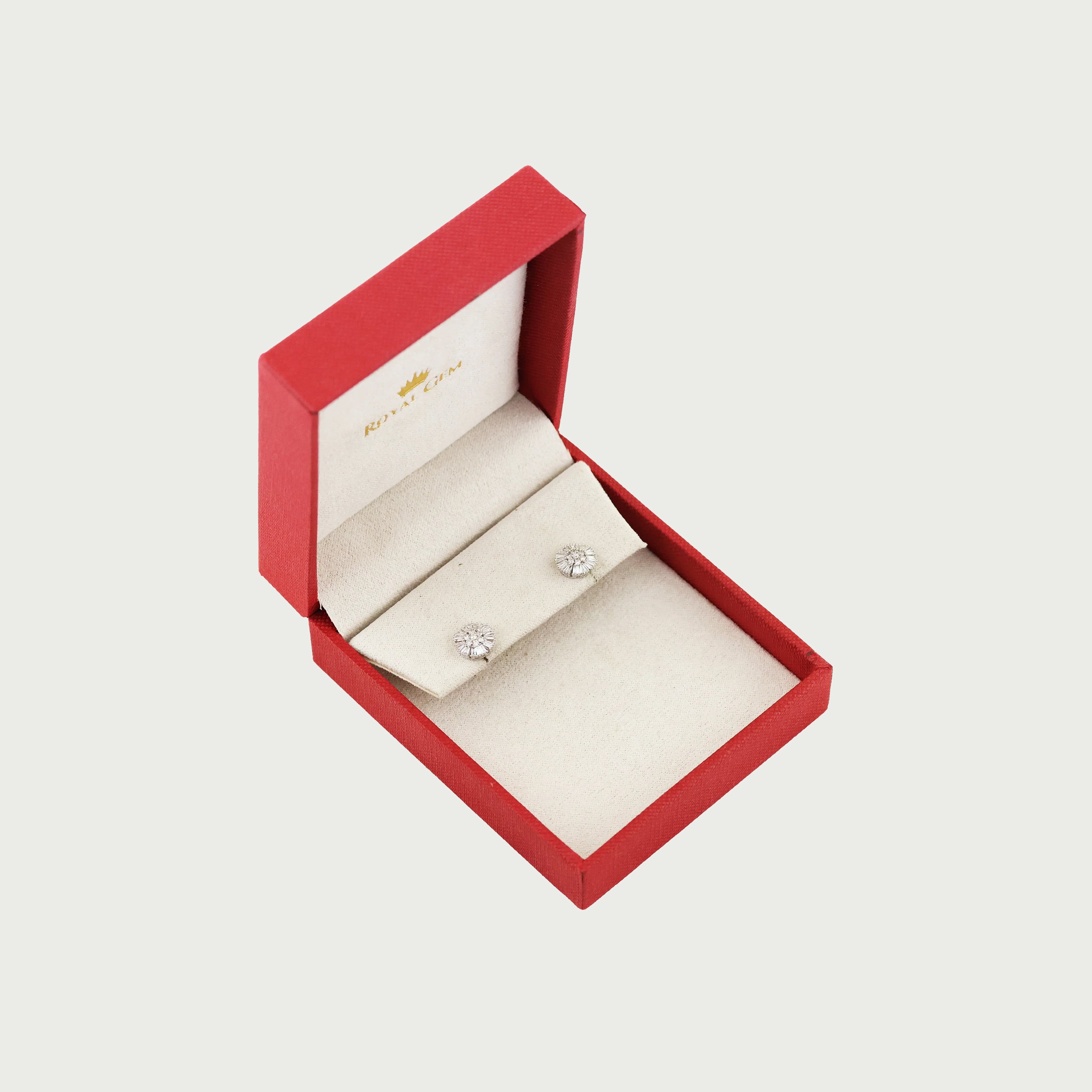 Floral Gleam Diamond Stud Earrings