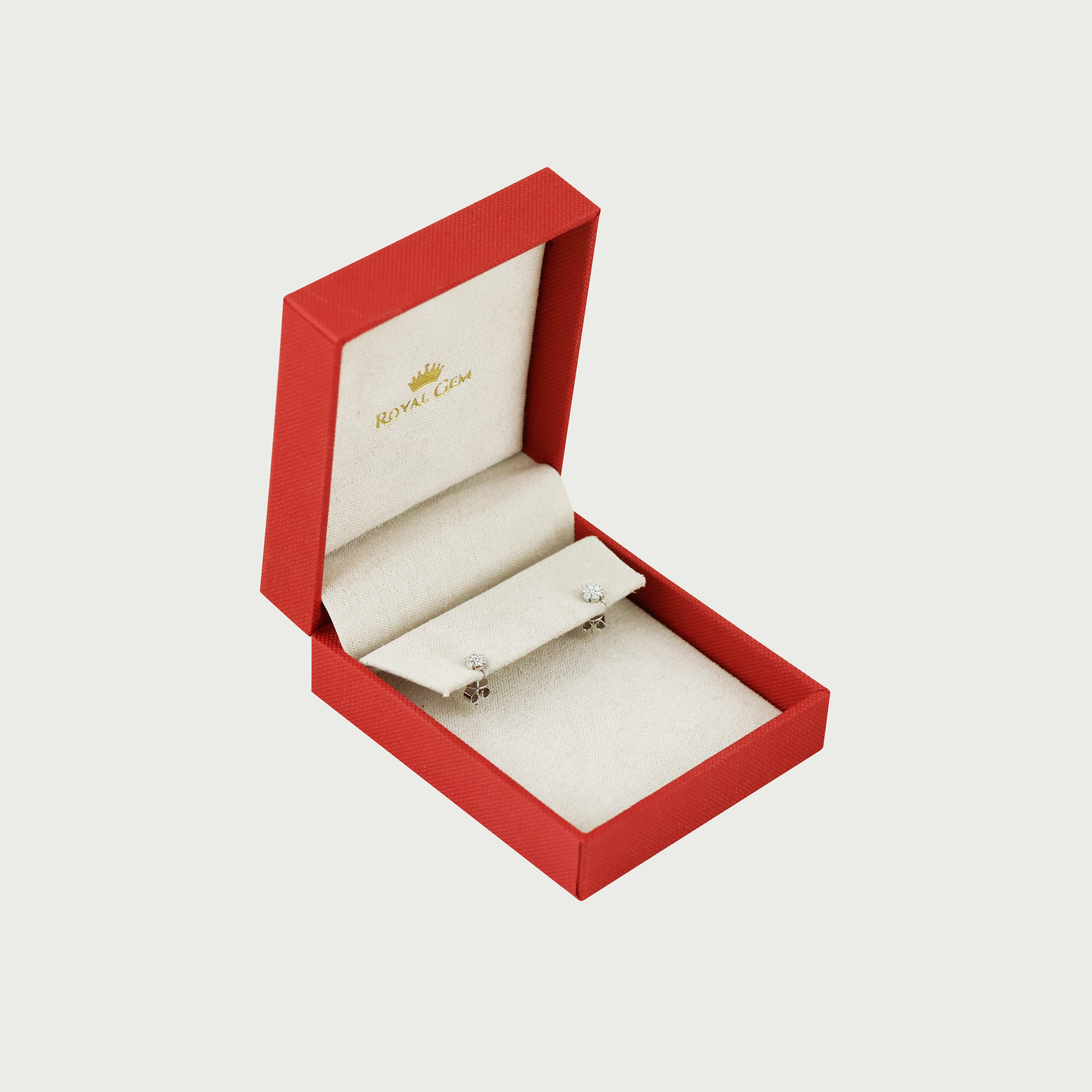 Floral Spark Diamond Stud Earrings