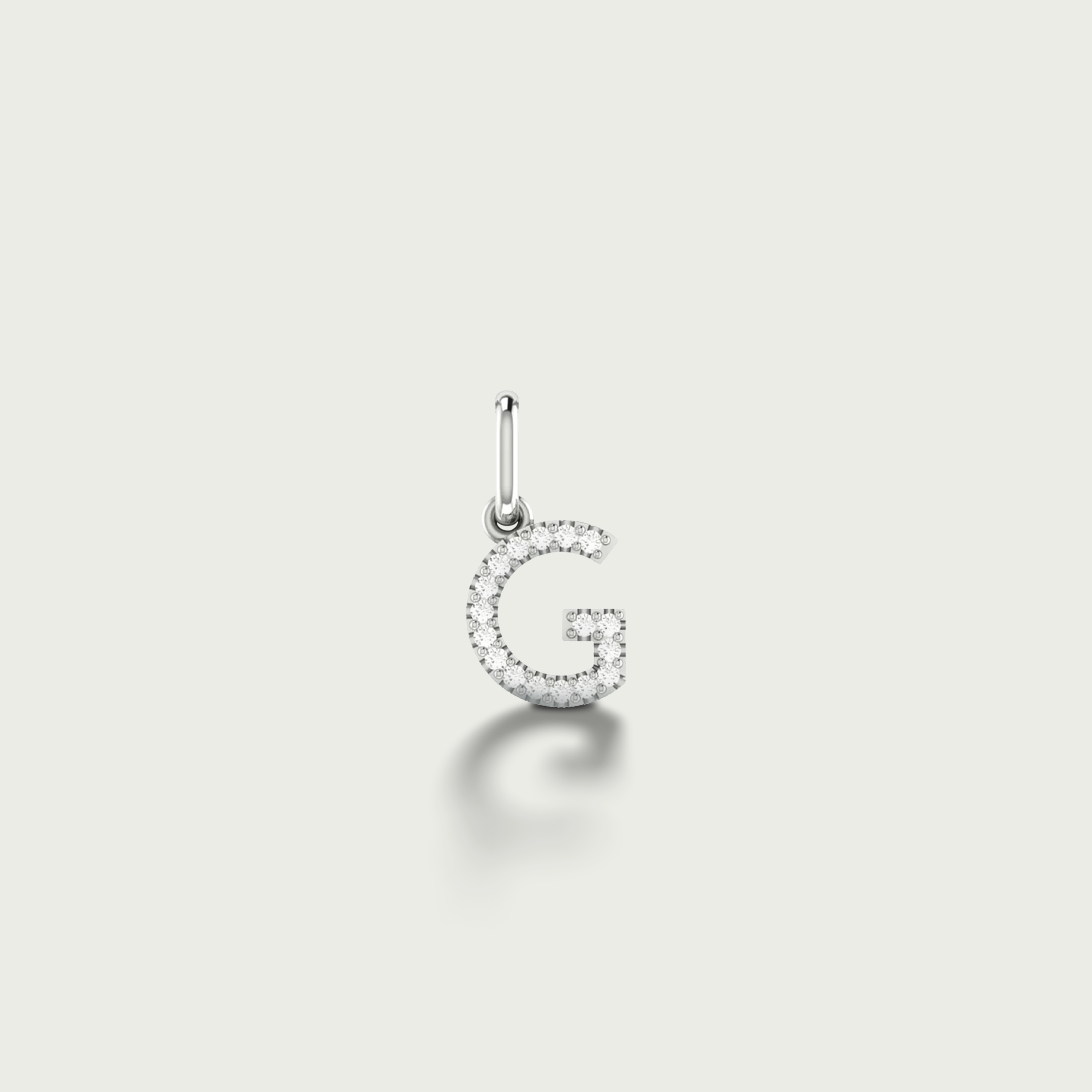 Classic Initial Charm Diamond Pendant