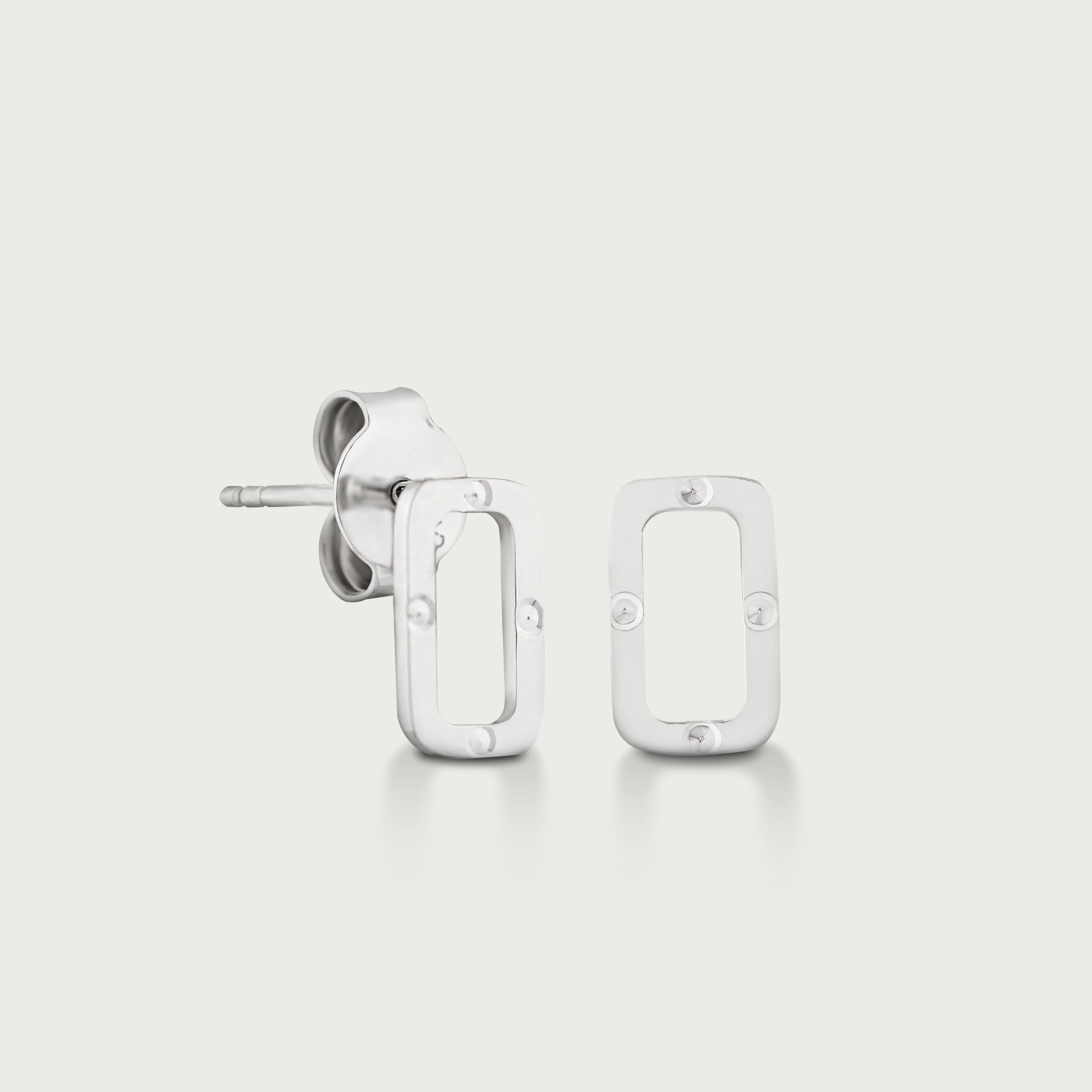 Geometric Chic Gold Stud Earrings