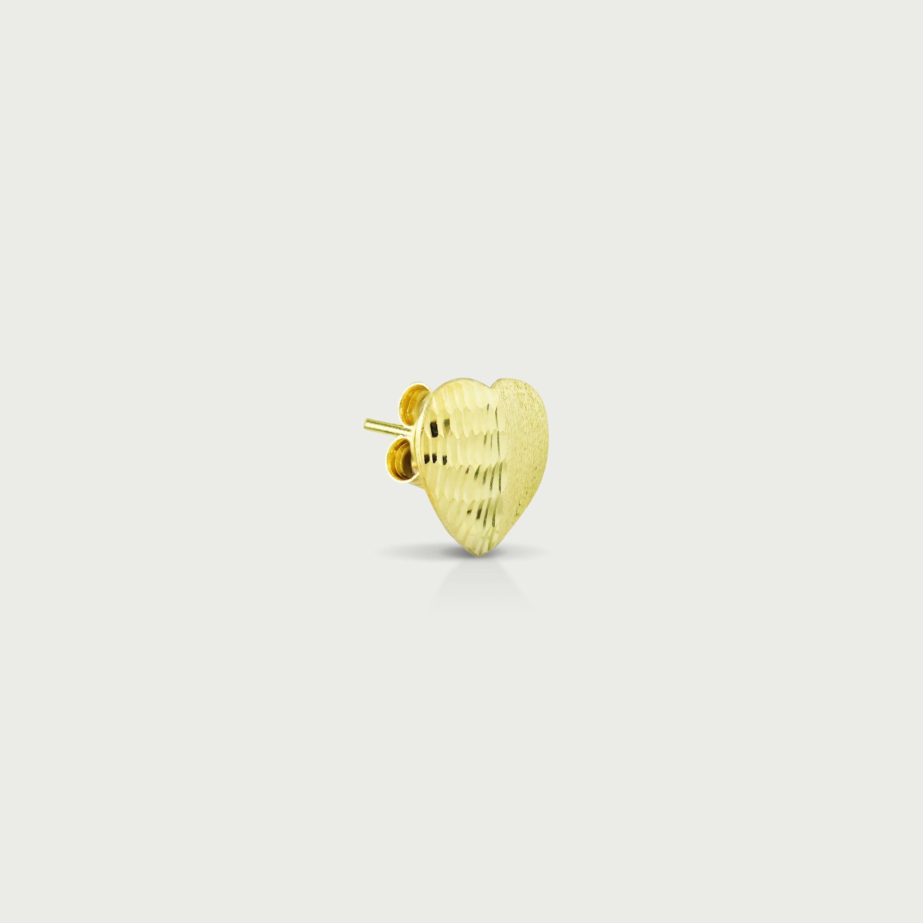 Gilded Heart Gold Stud Earrings
