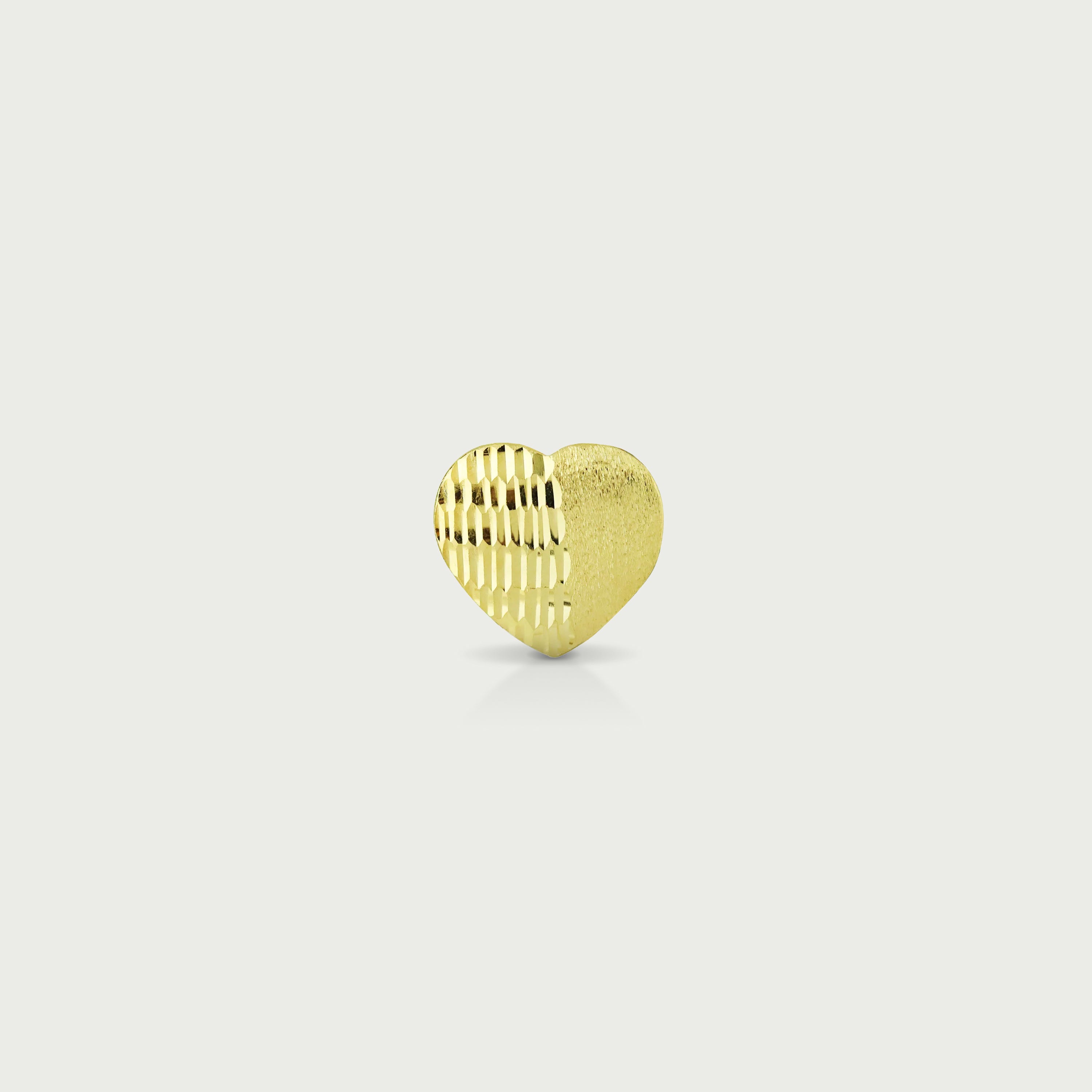 Gilded Heart Gold Stud Earrings