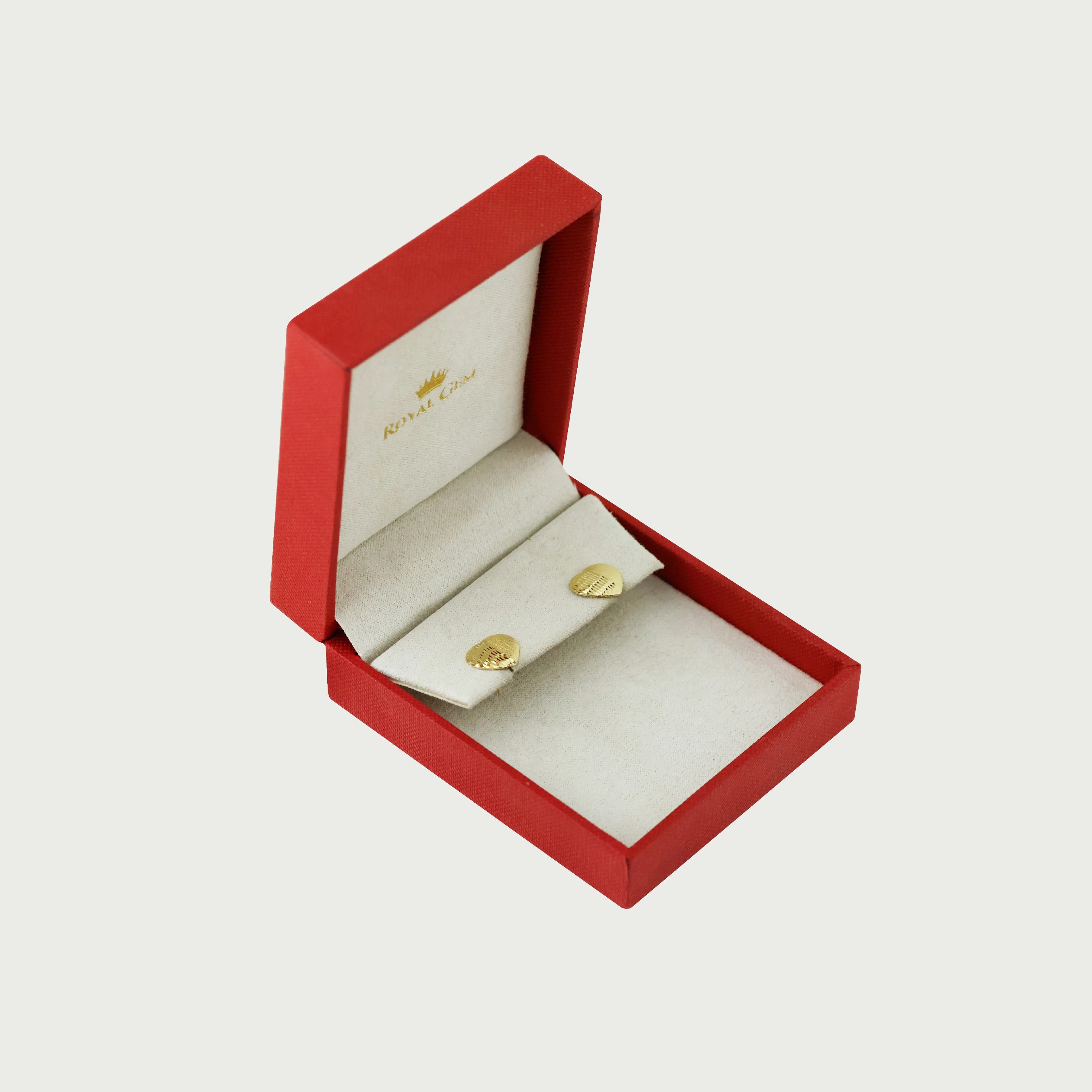 Gilded Heart Gold Stud Earrings