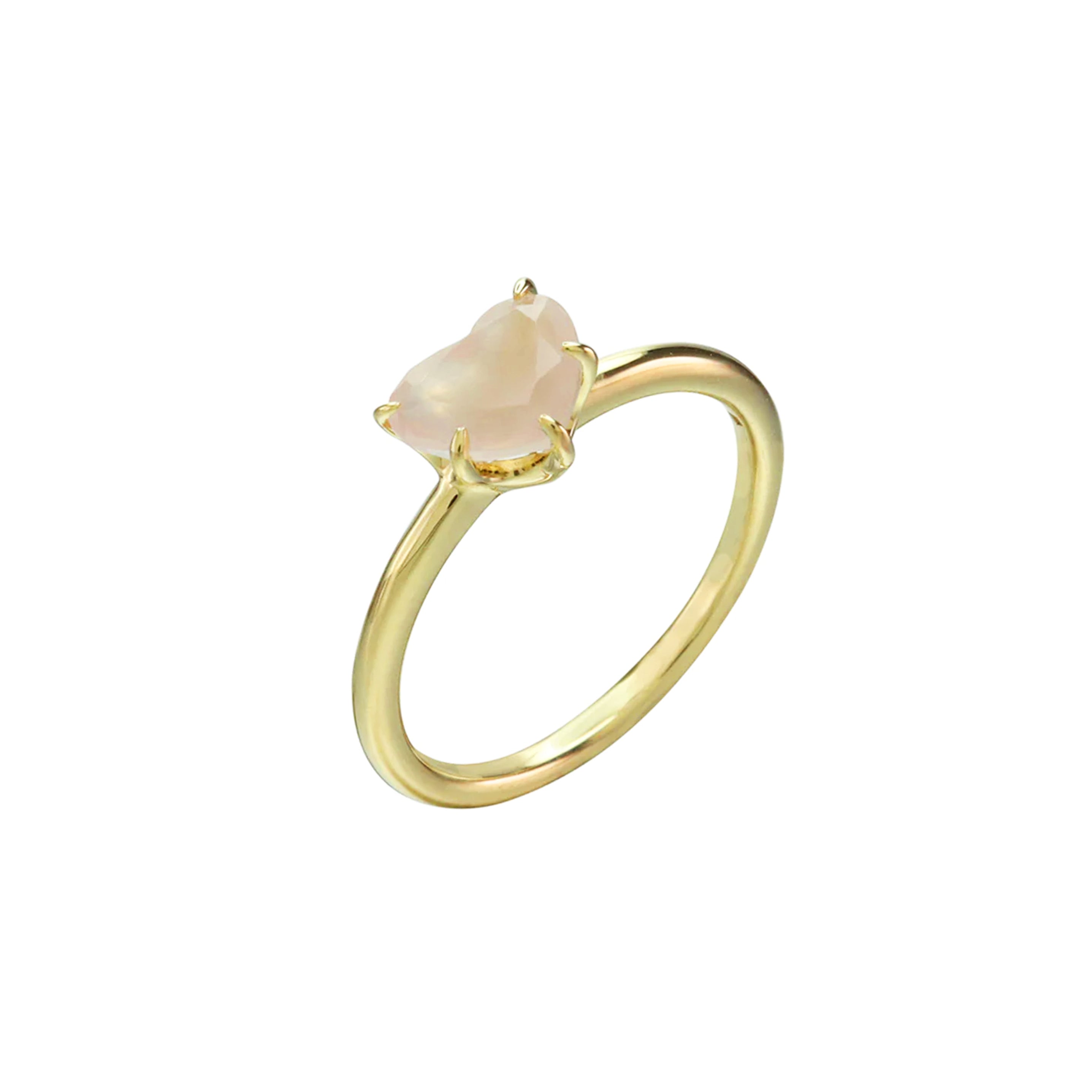 Pure Heart Rose Quartz Eternity Ring
