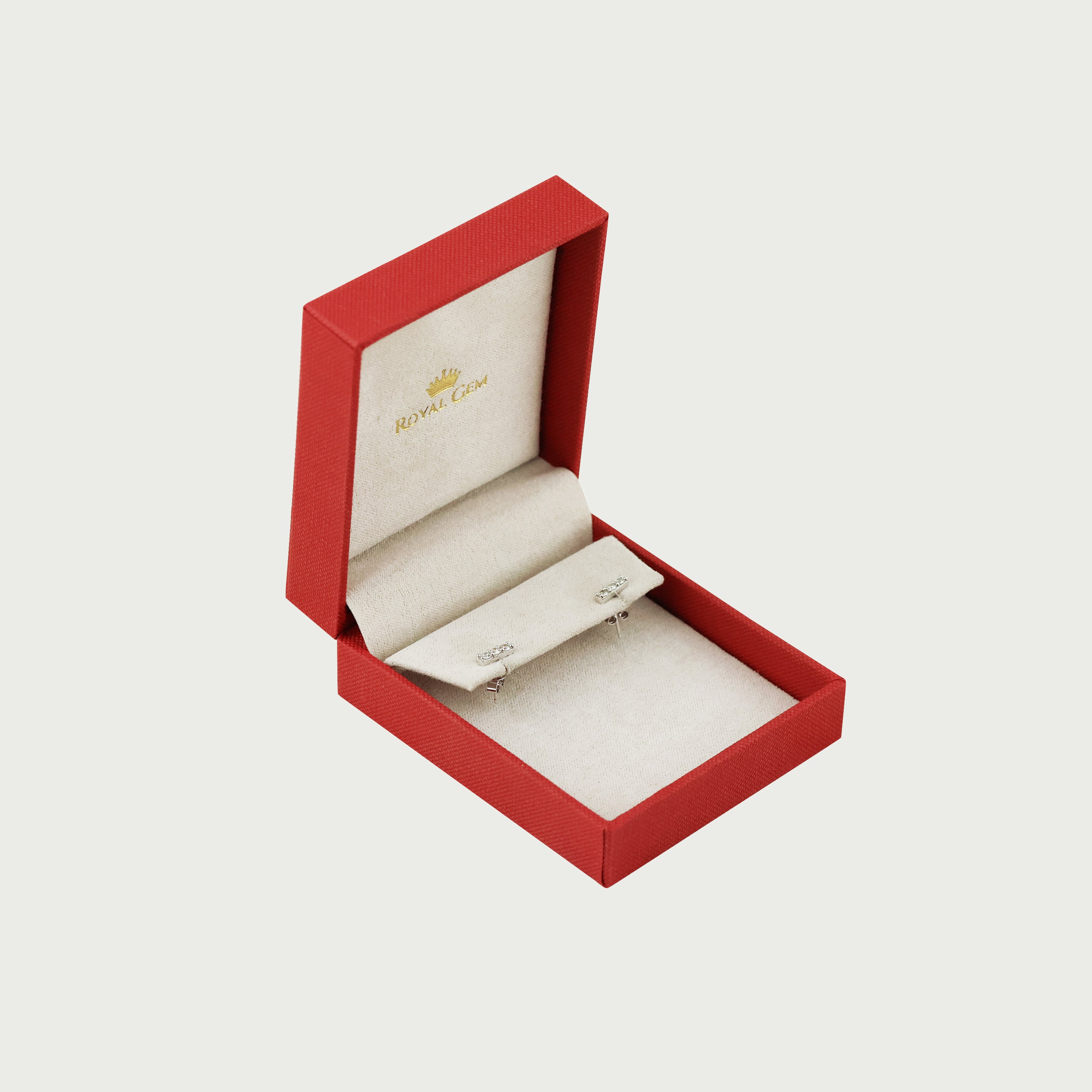 Glimmer Line Diamond Stud Earrings