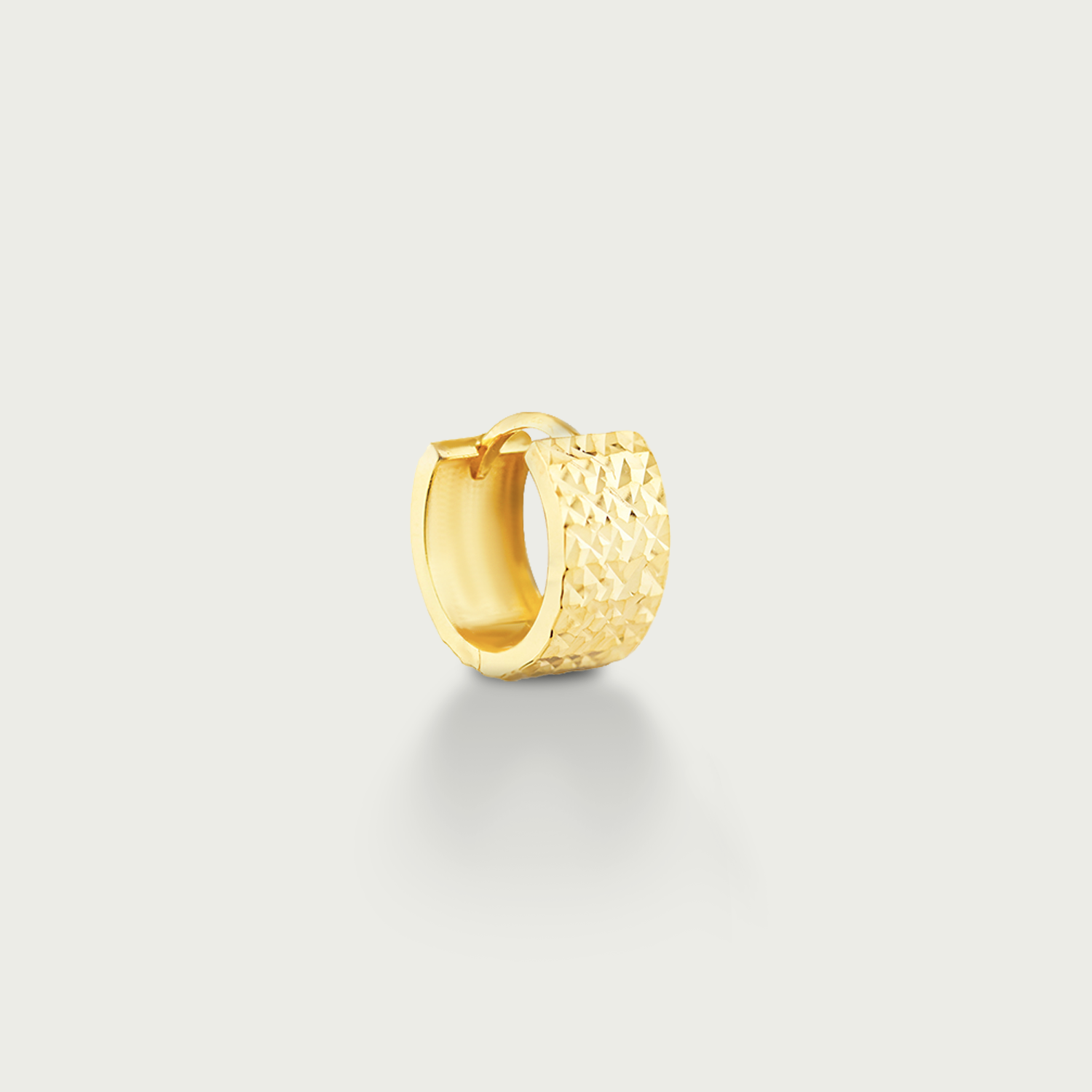Glimmering Hug Barrel Gold Hoop Earrings
