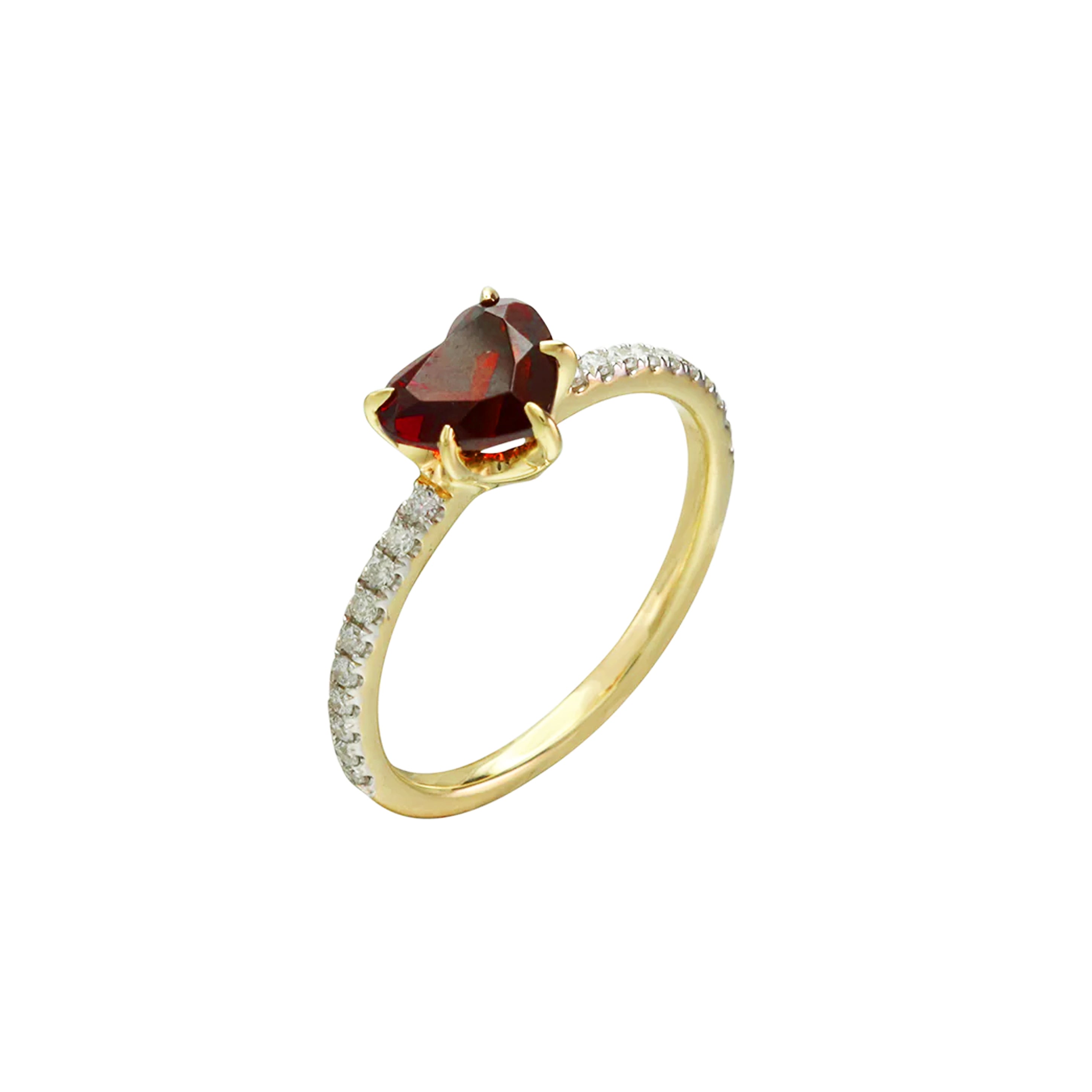 Love Deeply Garnet Soliatire Ring