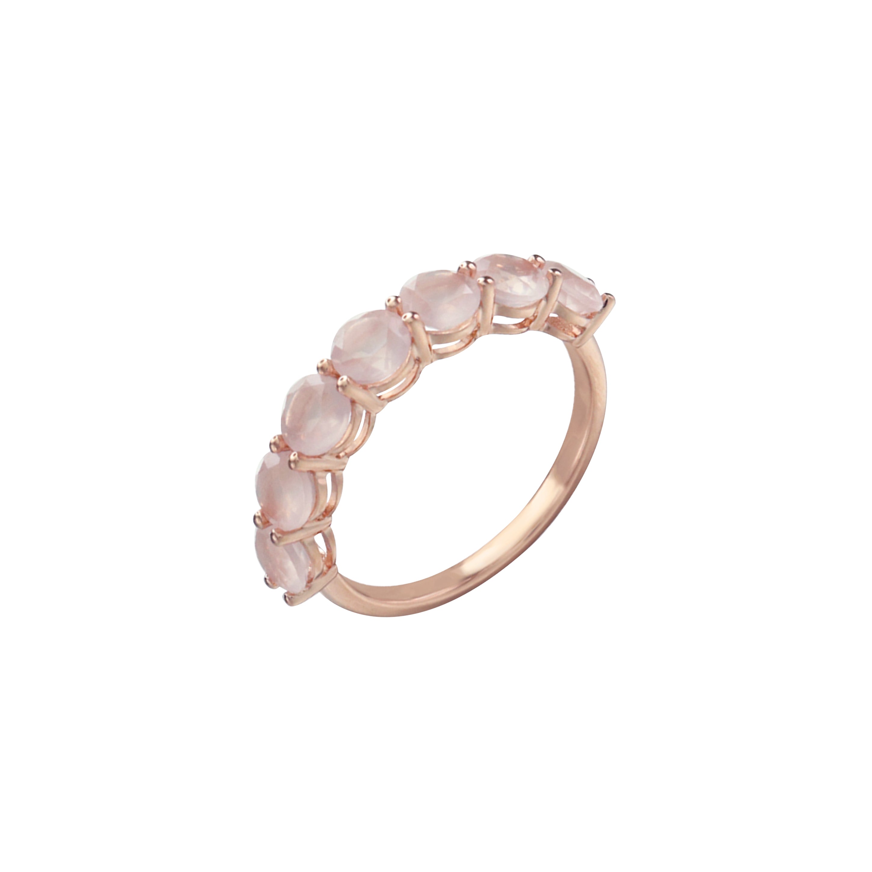 Pure Radiance Rose Quartz Eternity Ring