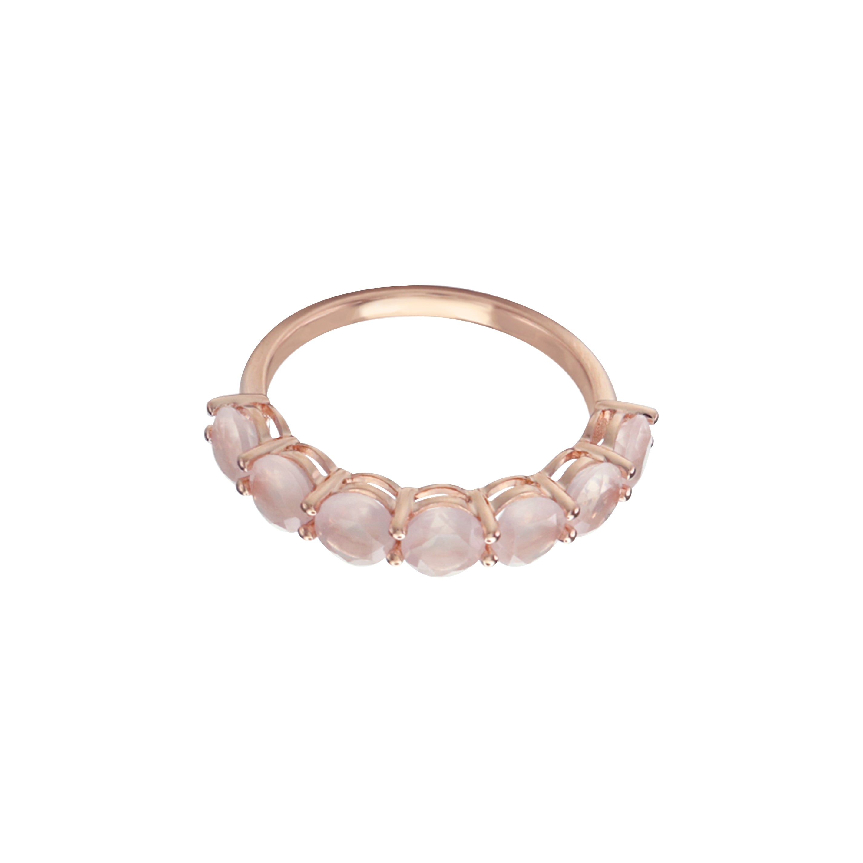 Pure Radiance Rose Quartz Eternity Ring