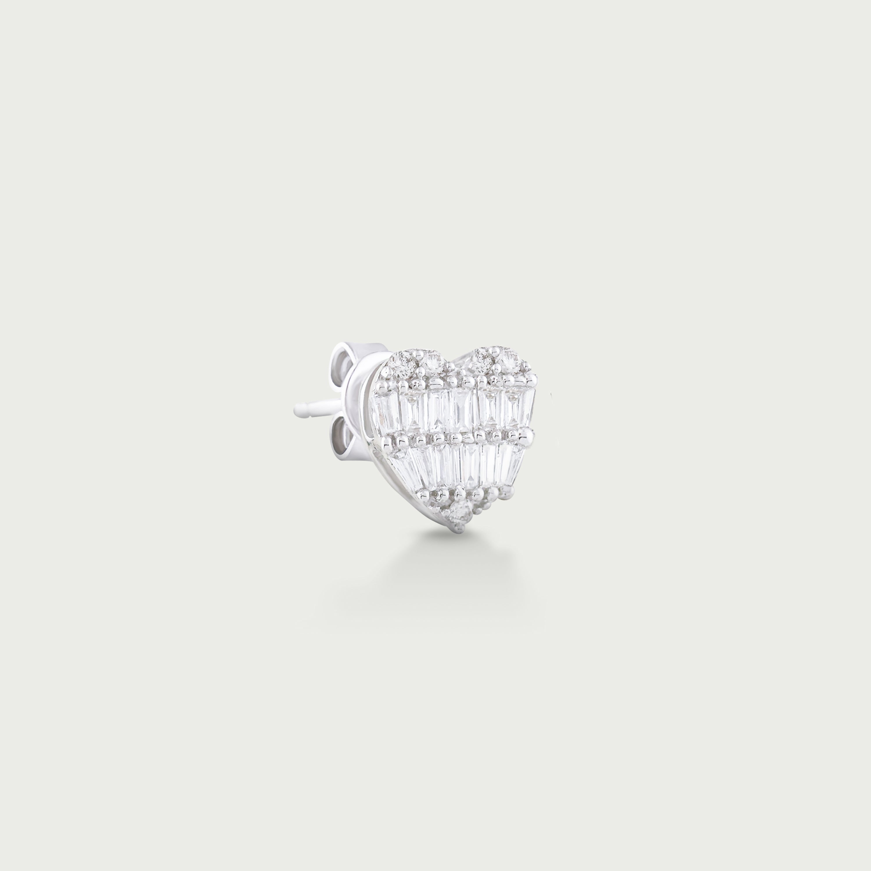 Heart Weave Glamour Diamond  Stud Earrings