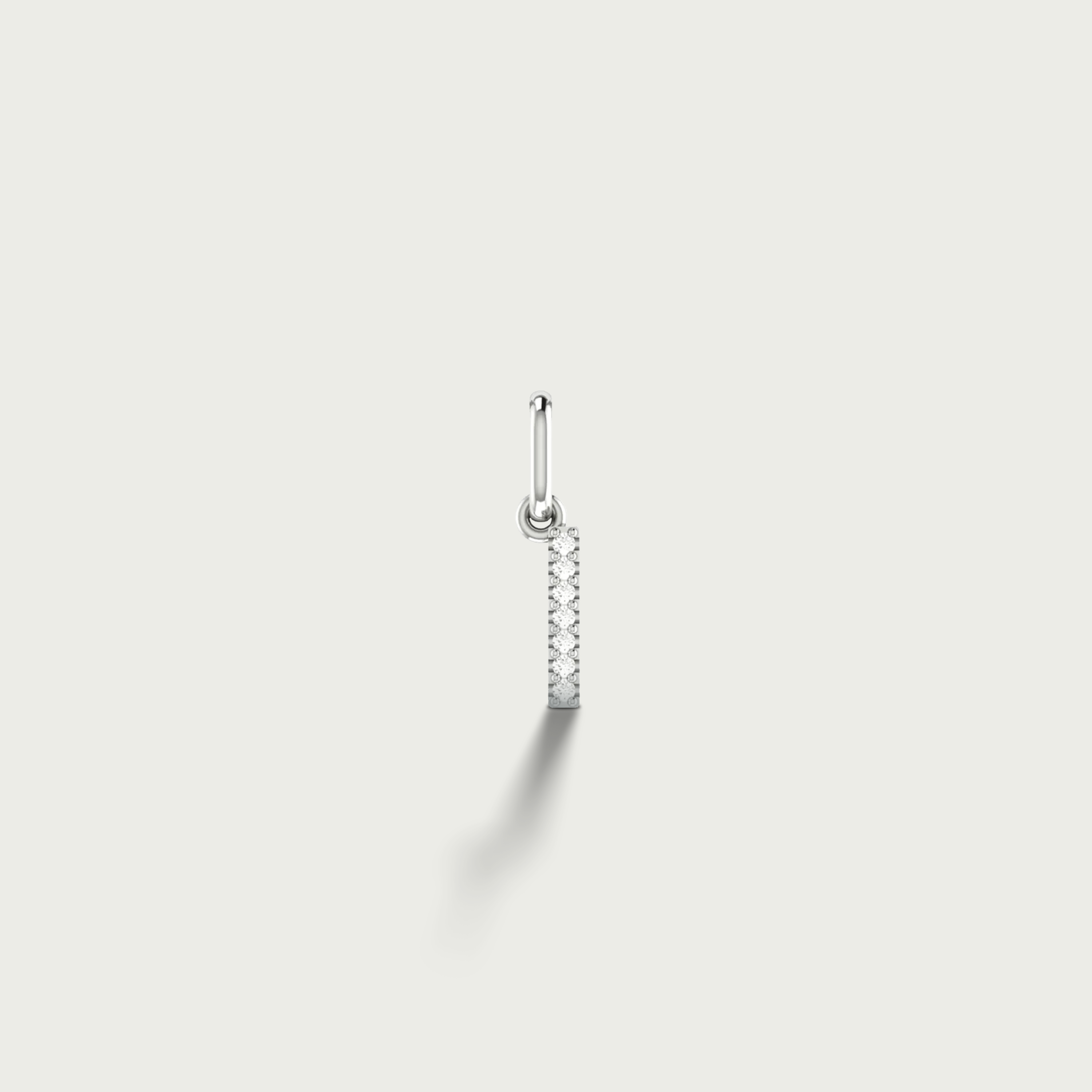 Classic Initial Charm Diamond Pendant