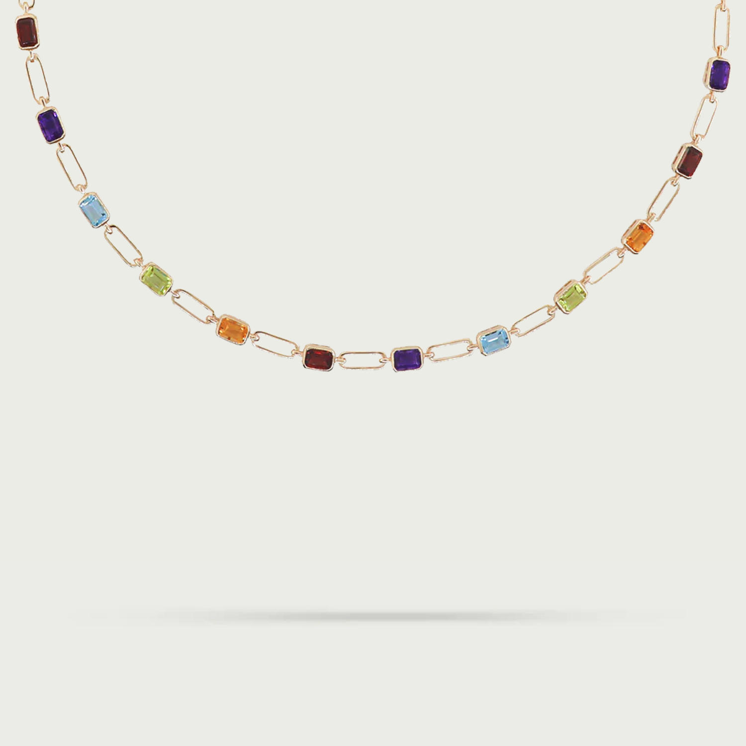 In Living Color Gemstone Necklace