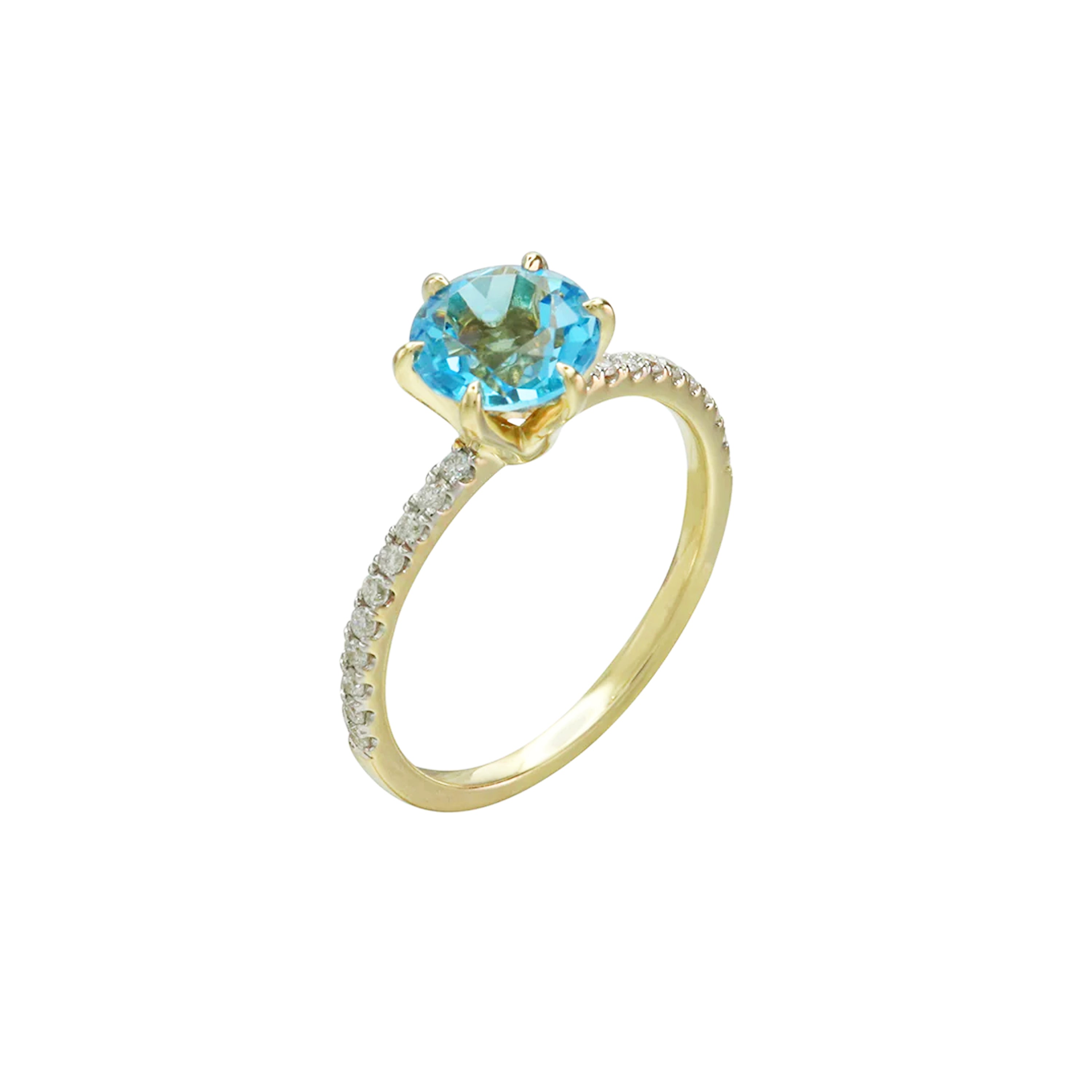 Embrace You Blue Topaz Solitaire Ring