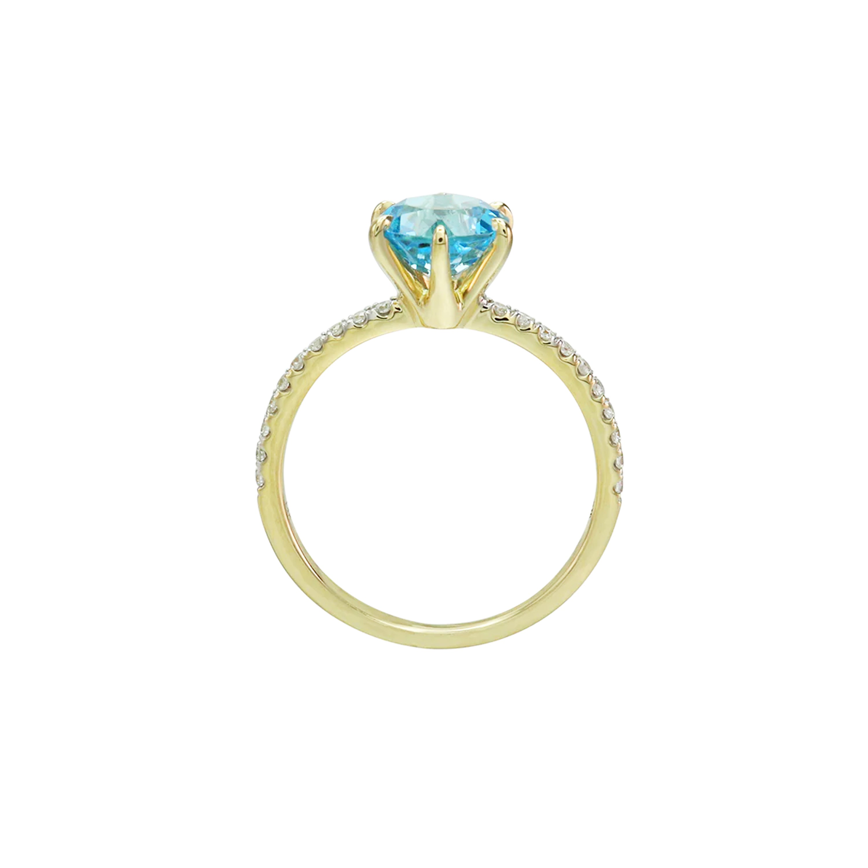 Embrace You Blue Topaz Solitaire Ring