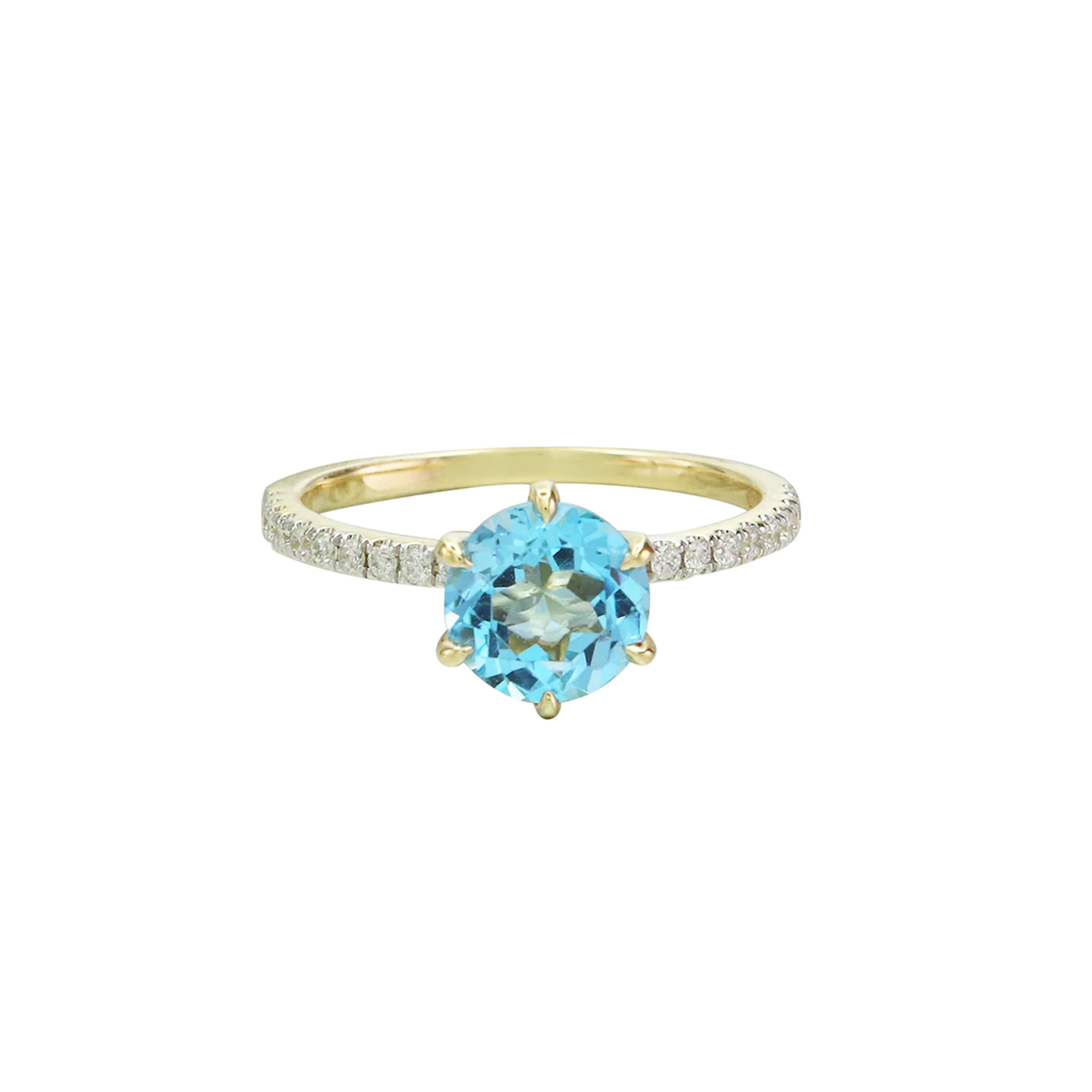 Embrace You Blue Topaz Solitaire Ring