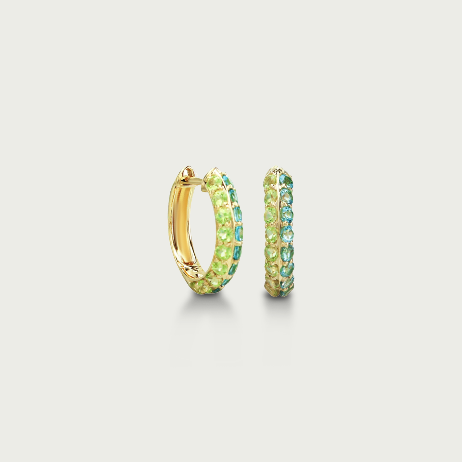 It's Wine O'Clock Duo Gemstone Hoop Earrings