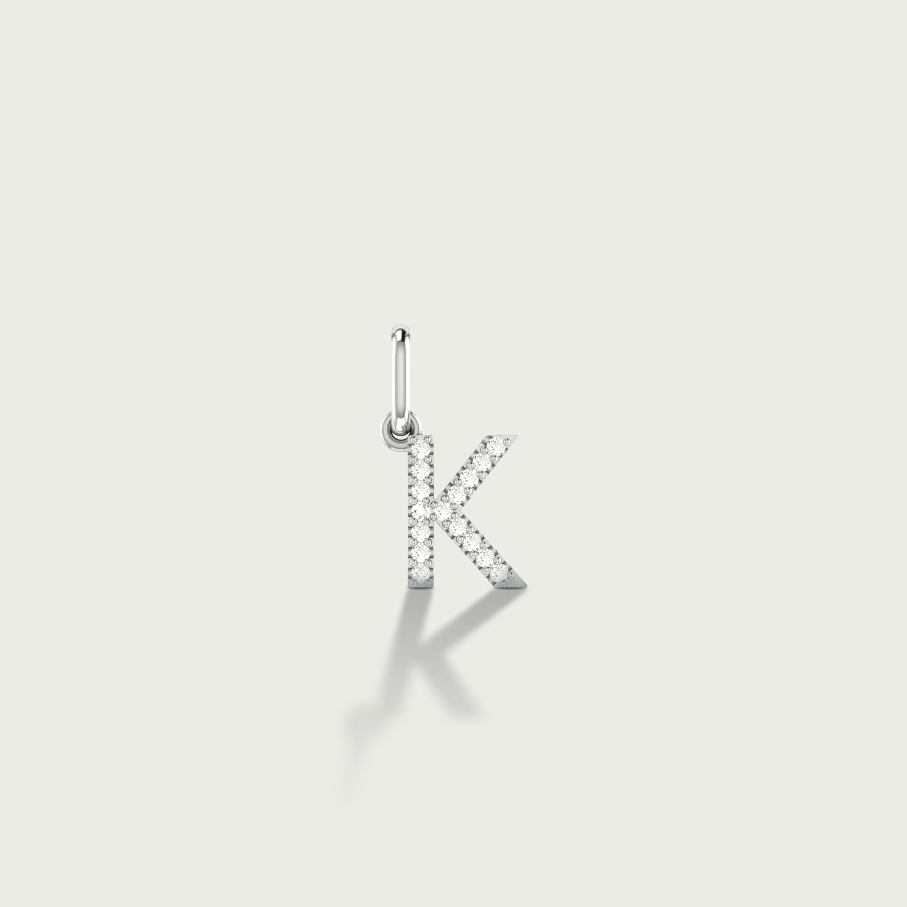Classic Initial Charm Diamond Pendant