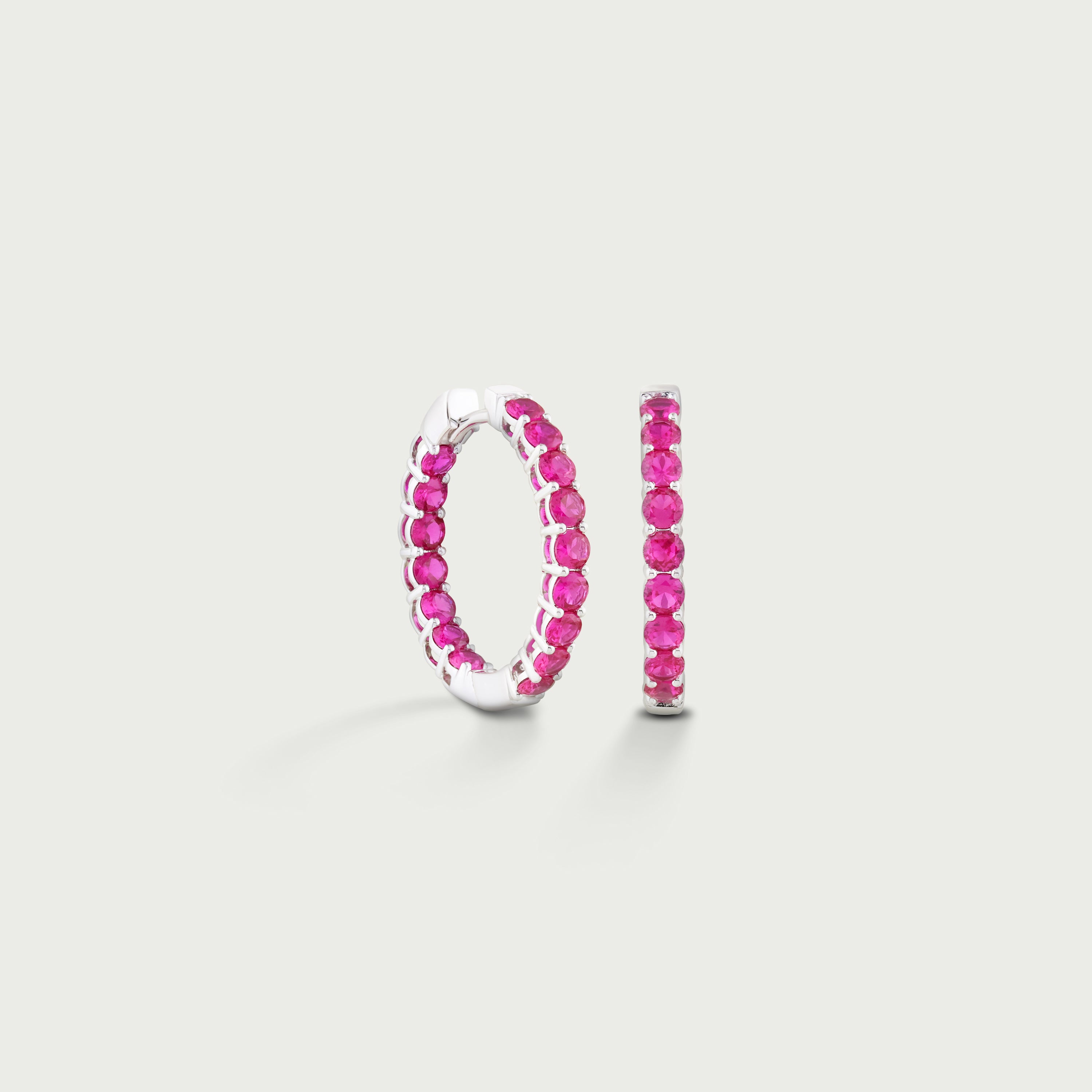 Life's A Party Ruby Hoop Earrings