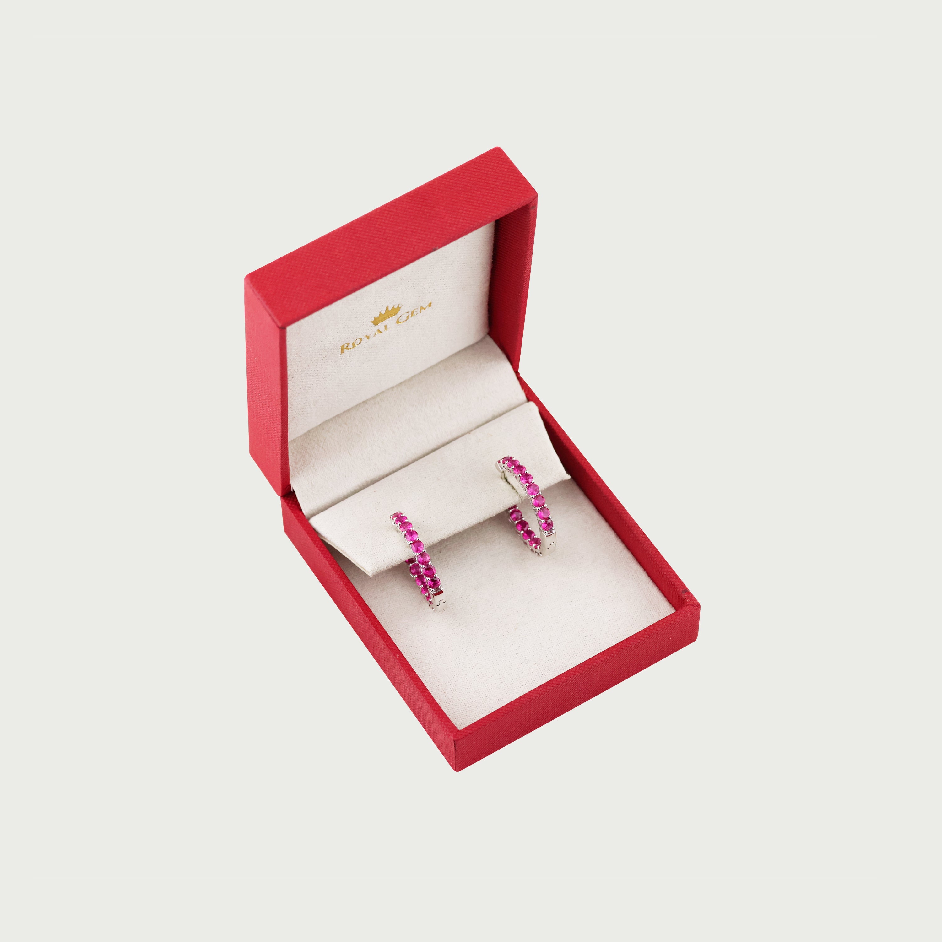 Life's A Party Ruby Hoop Earrings
