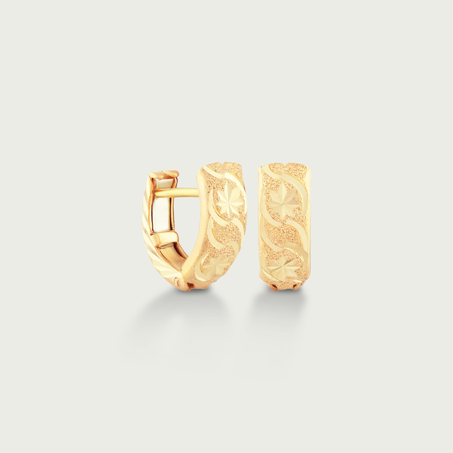 Lilac Gold Creolla Earrings