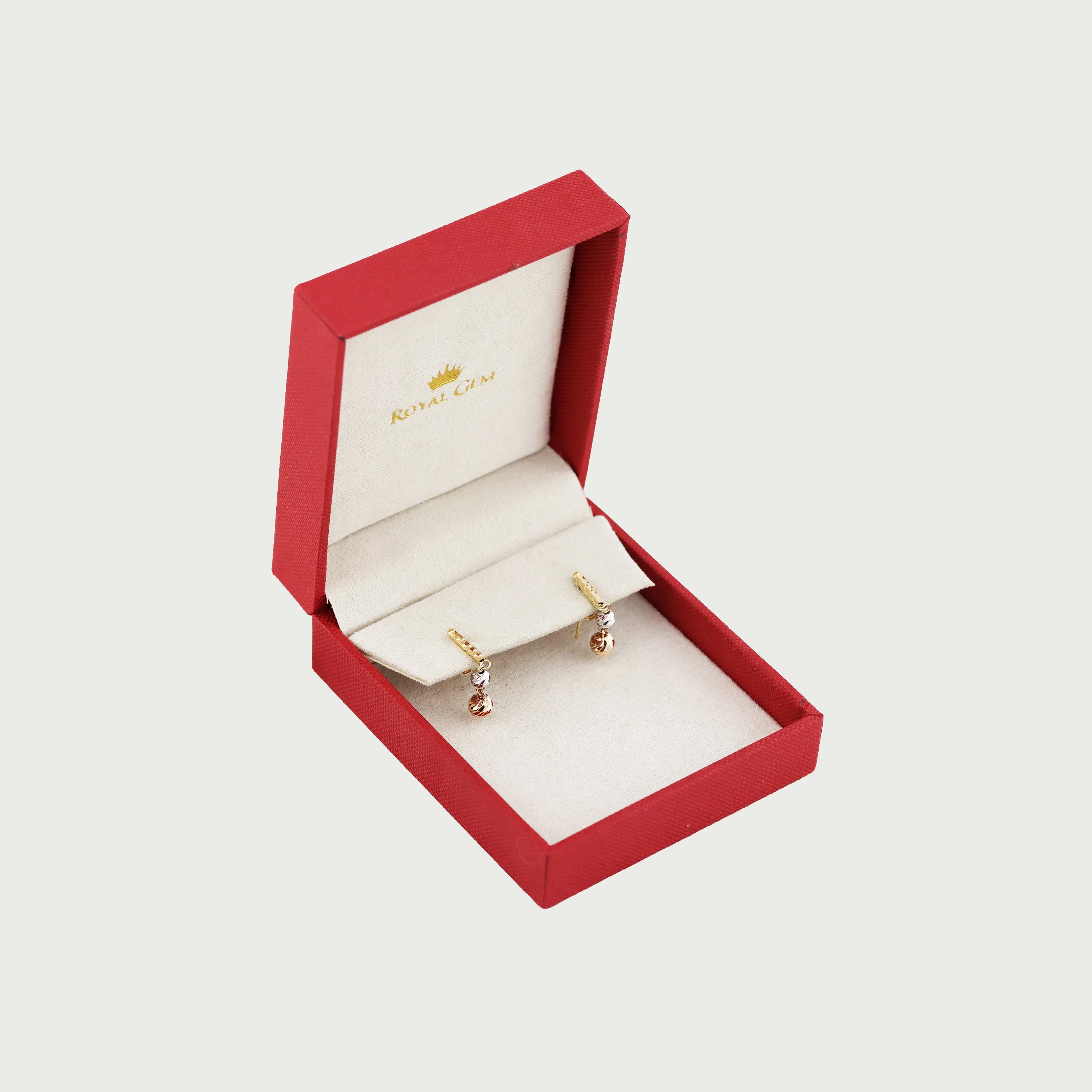 Linear Bond Gold Dangling Earrings